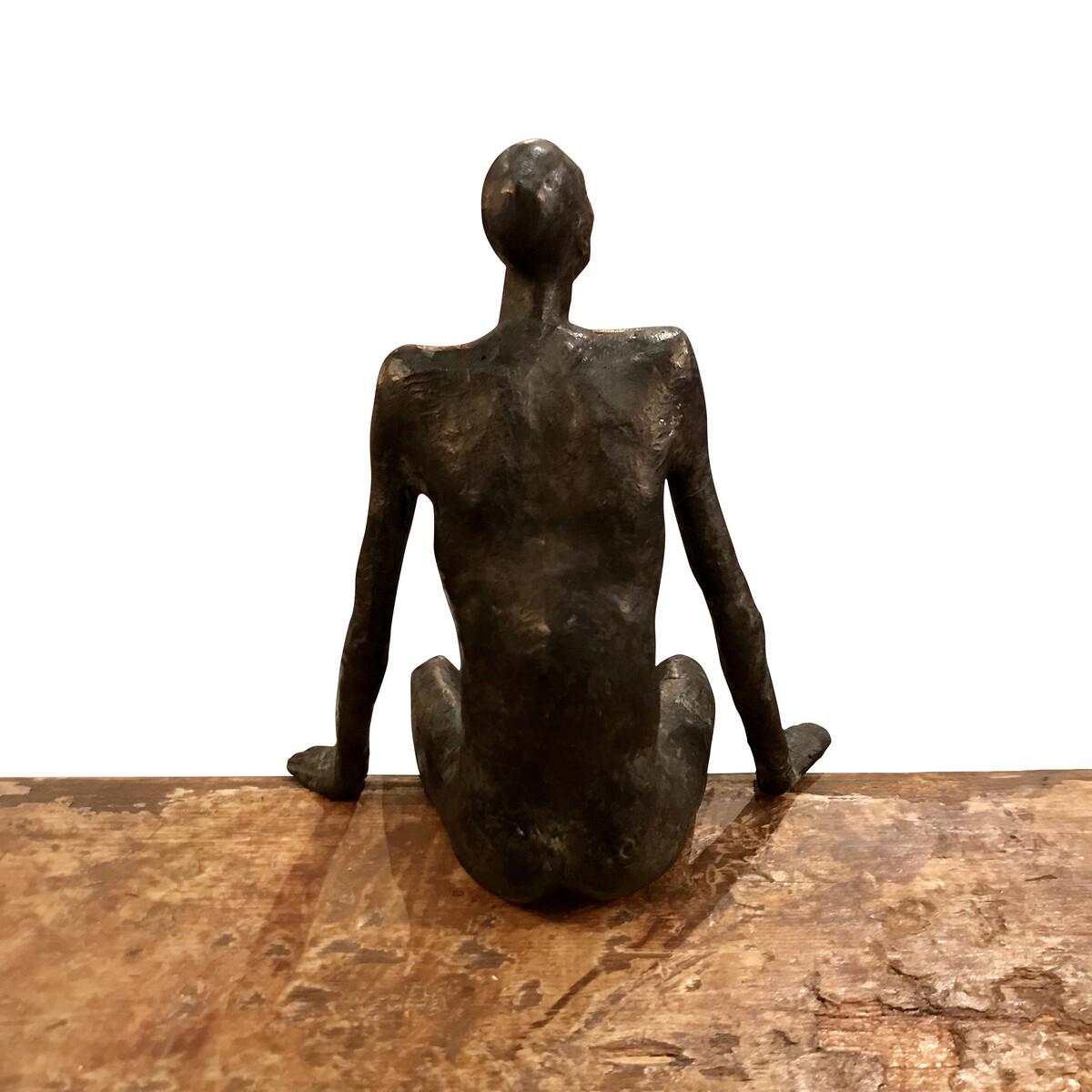 Bronze Seated Man Sculpture, Contemporary, German In New Condition In New York, NY