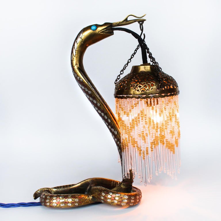 Lampe serpent en bronze sur 1stDibs