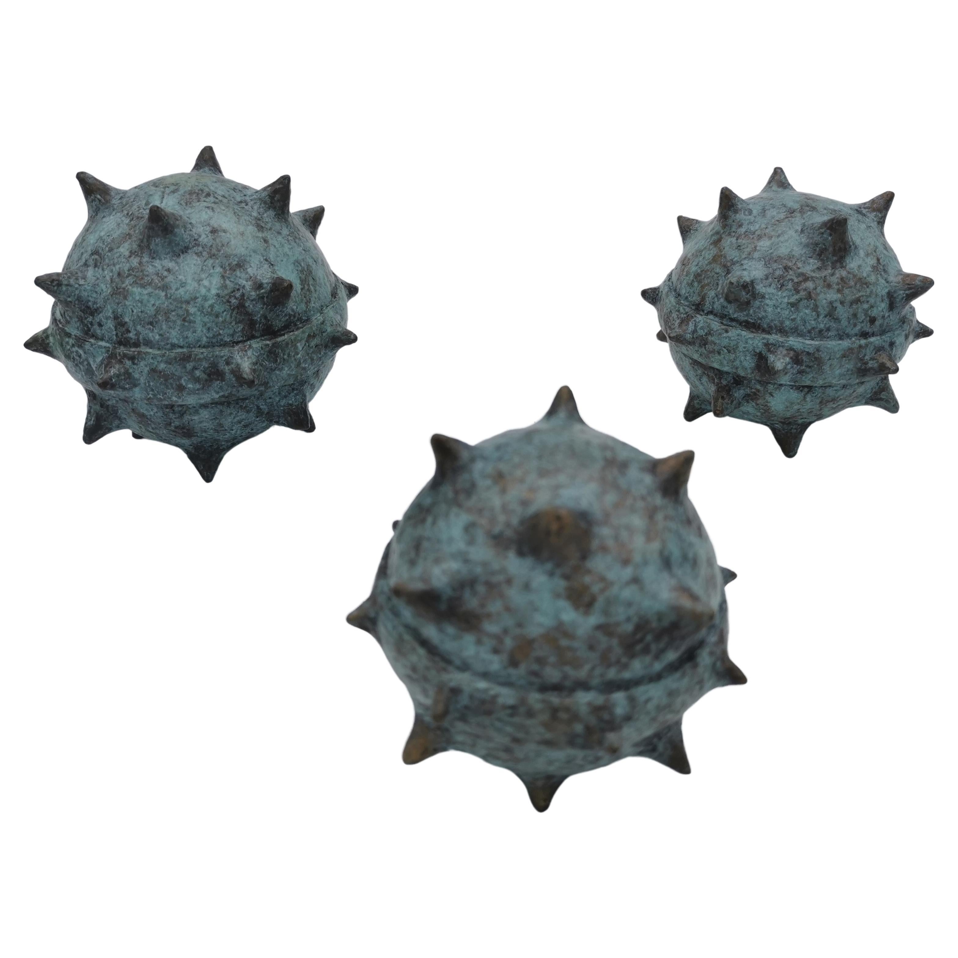 Set of 3 Bronze Decorative Objects "ROMA" Collection (VG) Sphaerae Limited Ed. For Sale