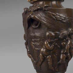 Bronze Seven-Light Candelabra After Clodion Cast, Suse Frères French circa 1890