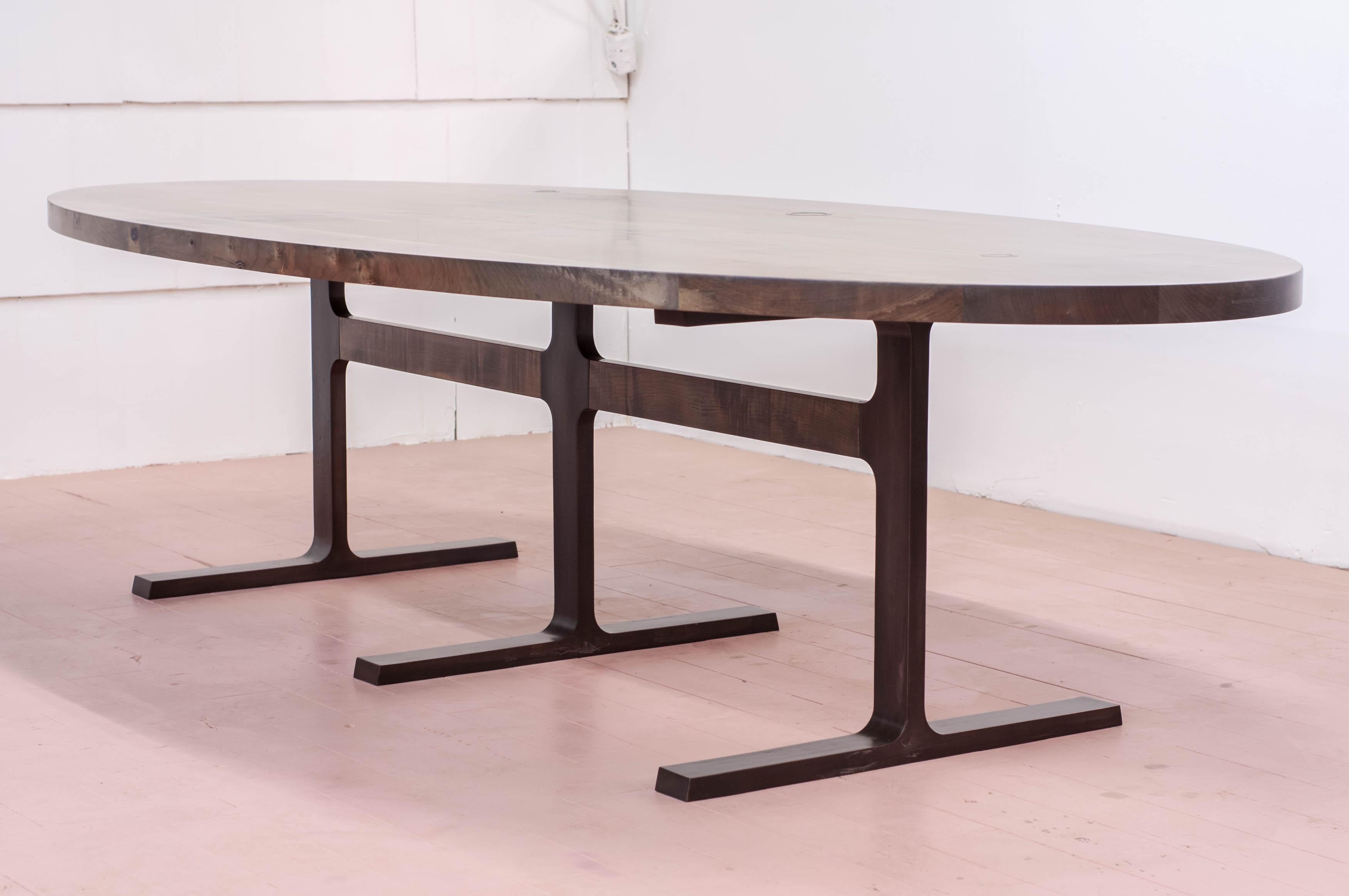 Canadian Bronze Shaker Table in Oxidized Maple and Blackened Cast Bronze