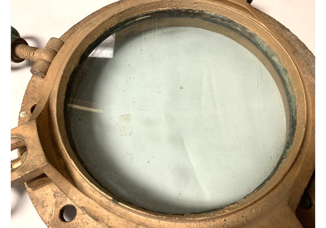 Bronze Ship Porthole With Storm Cover For Sale 1