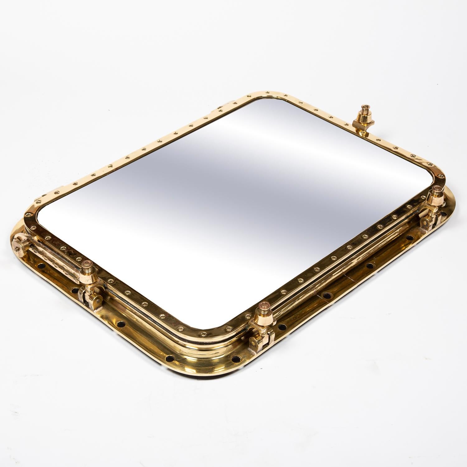 Bronze Ships Porthole Mirror at 1stDibs