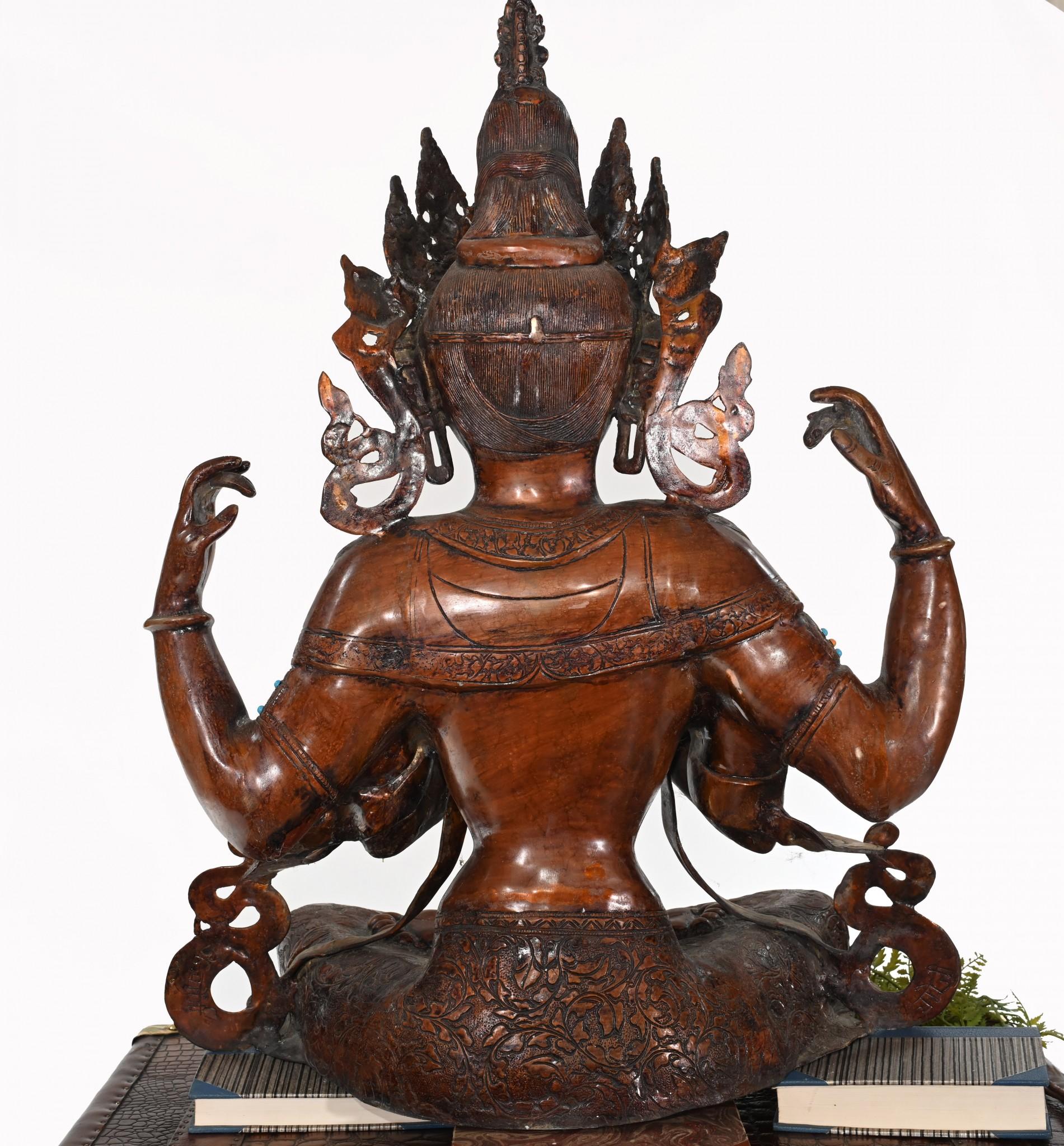 Bronze Shiva Statue Hindu God Casting en vente 8