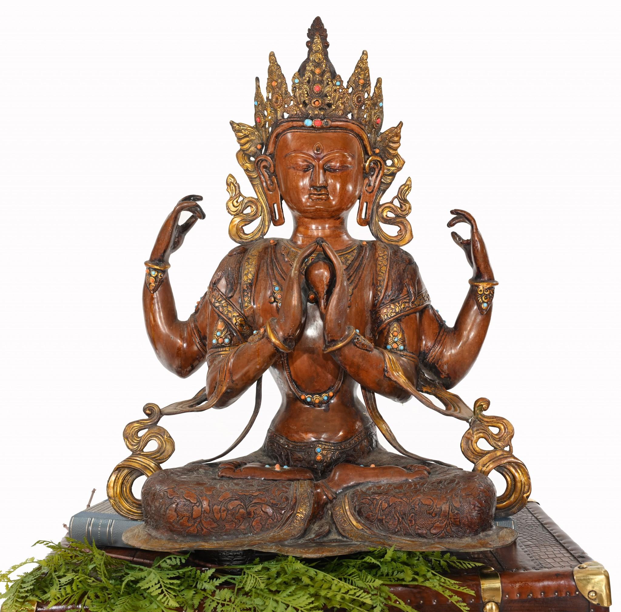 Fin du 20e siècle Bronze Shiva Statue Hindu God Casting en vente