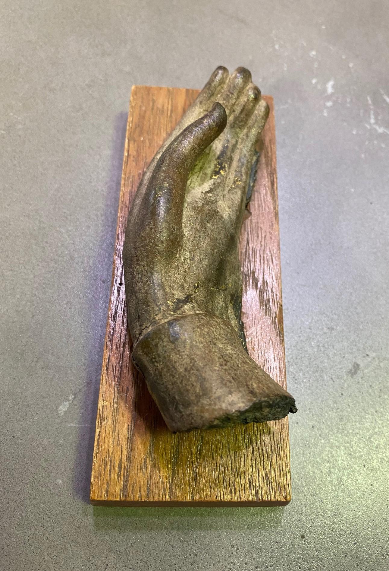 Bronze Siamese Asian Buddha Antiquity Hand Sculpture Fragment, 15th-16th Century For Sale 5