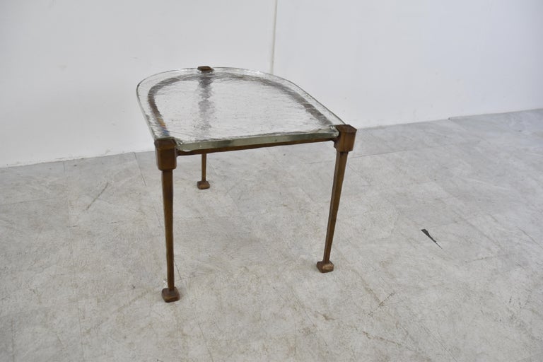 Brutalist Bronze Side Table by Lothar Klute, 1970s
