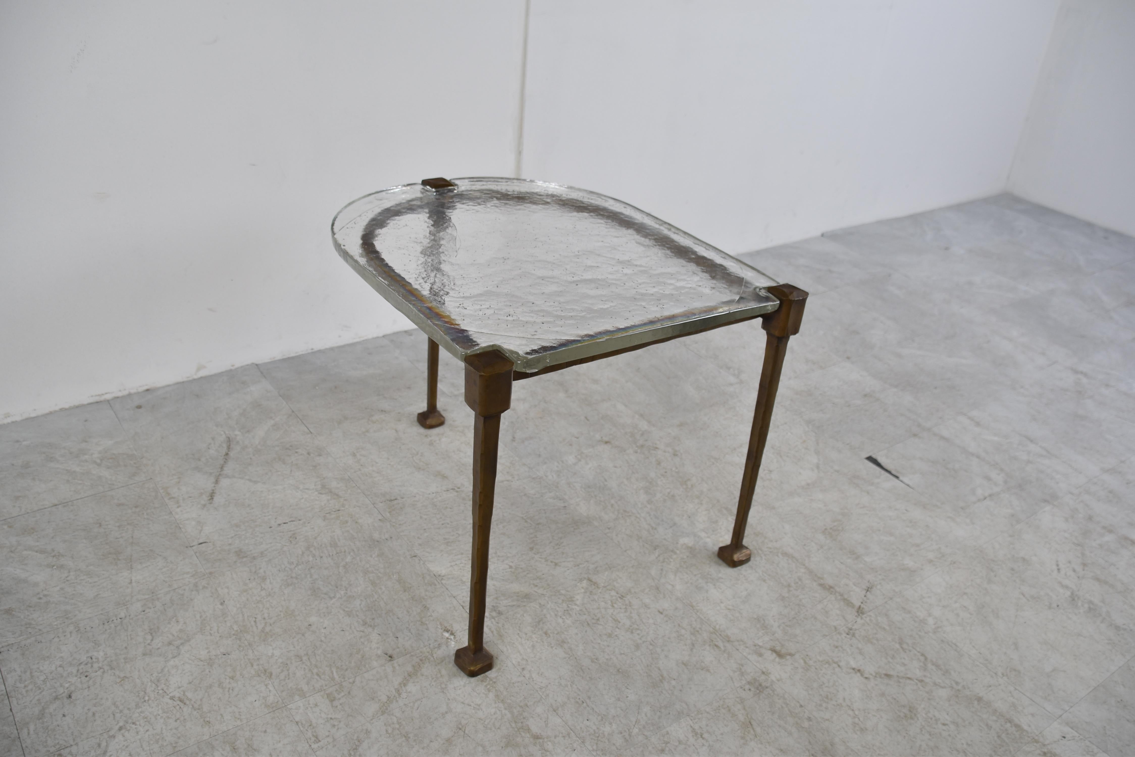 German Bronze Side Table by Lothar Klute, 1970s