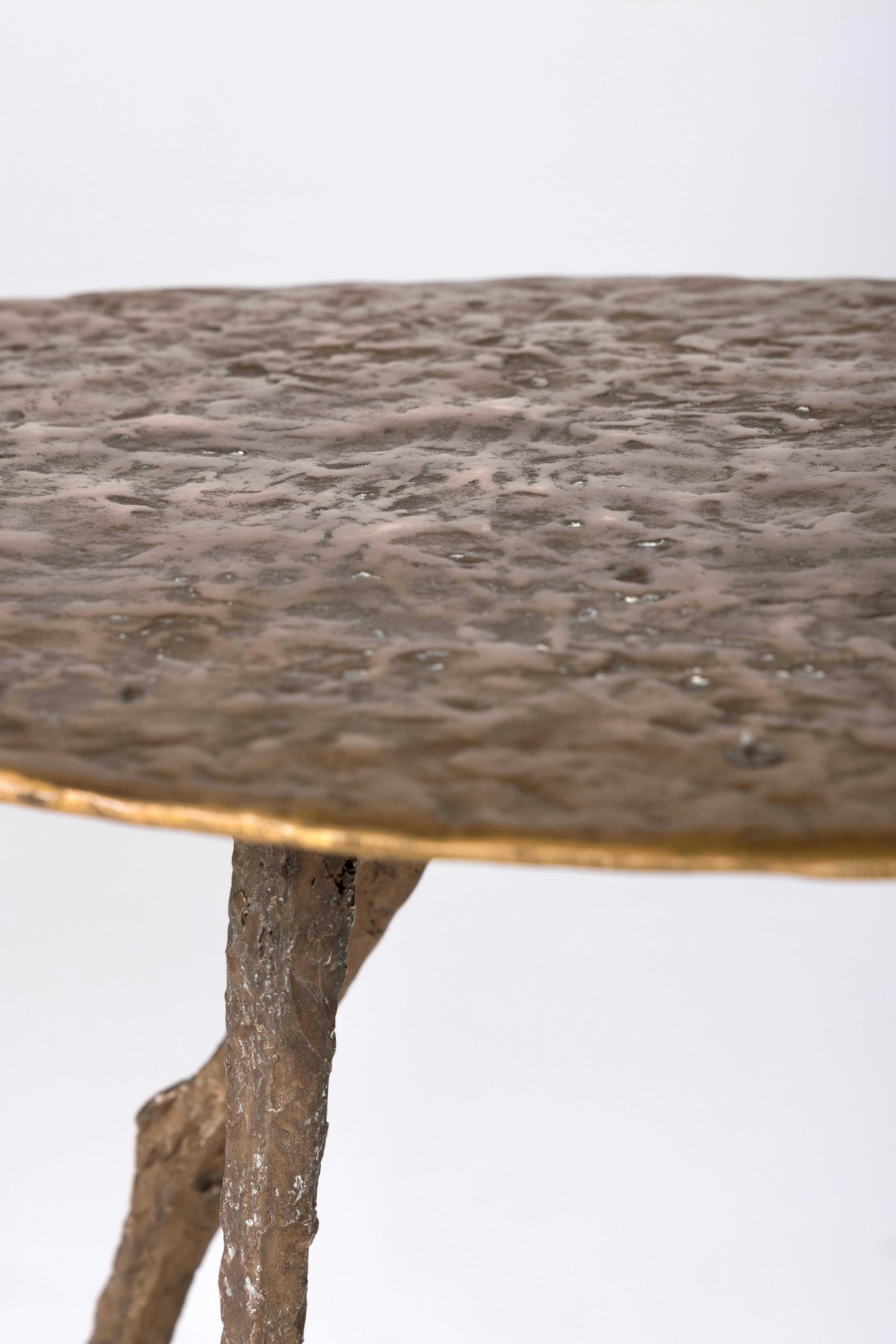 Bronze Side Table Sylvie Mangaud, 1960s For Sale 2