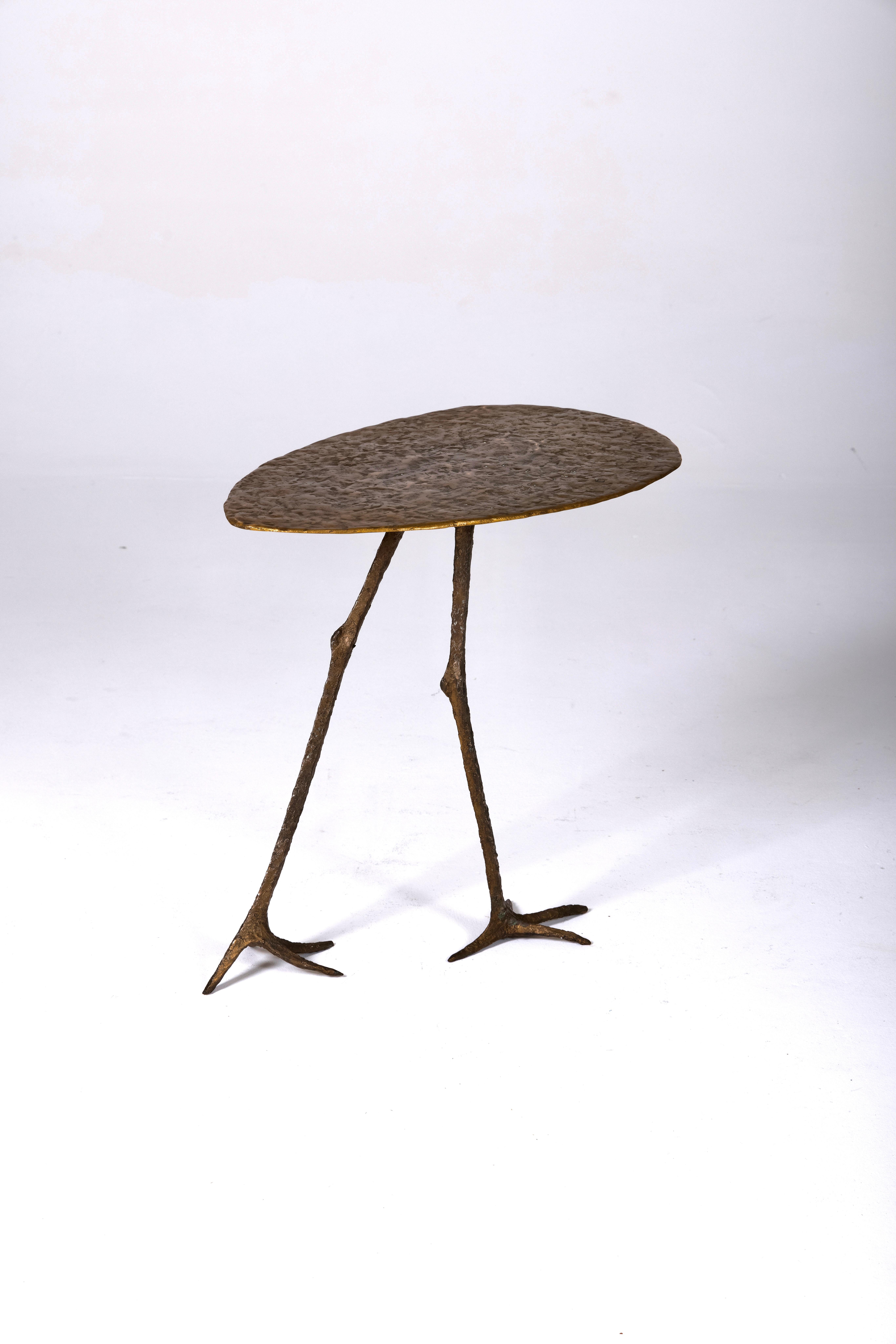 Table d'appoint en bronze Sylvie Mangaud, années 1960 Excellent état - En vente à PARIS, FR