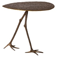 Vintage Bronze Side Table Sylvie Mangaud, 1960s