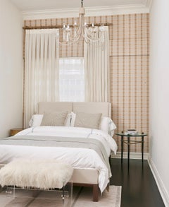 Bronze Side Table with Round Glass Top