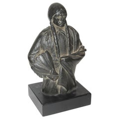 Indische Bronze-Skulptur von Joseph Boulton, signiert