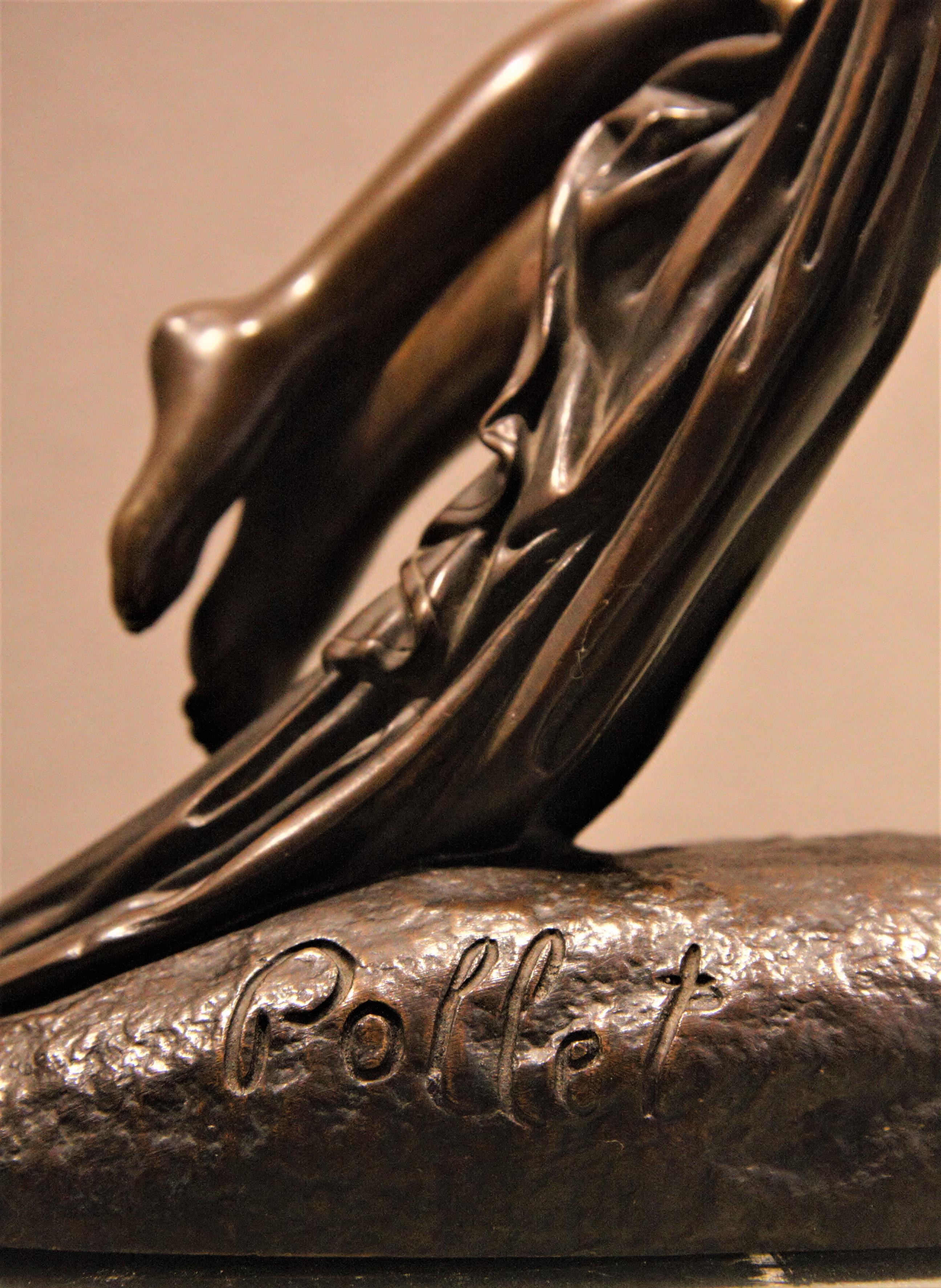 Patinated Bronze Signed Pollet , 