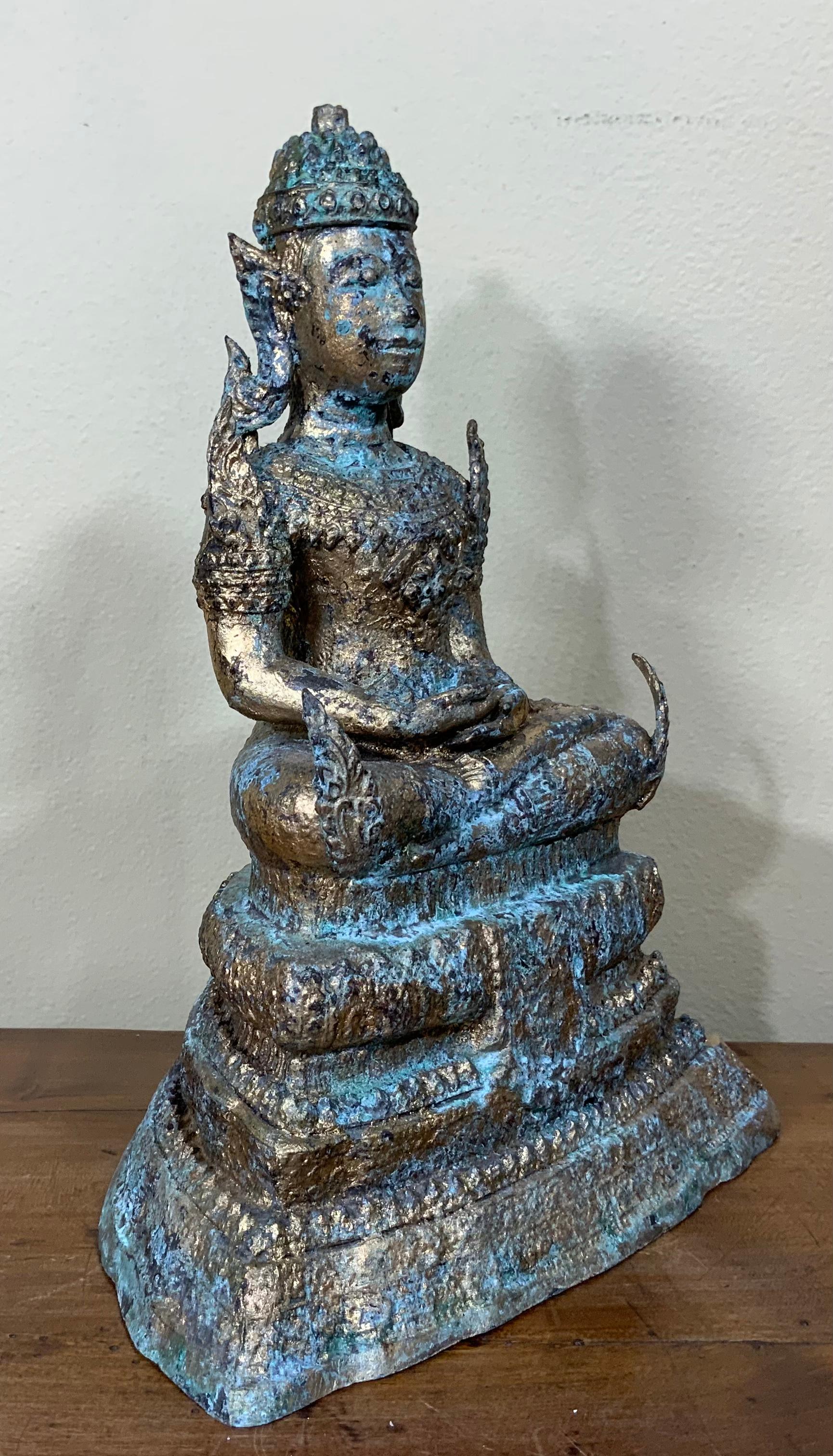 Thai Bronze Sitting Buddha