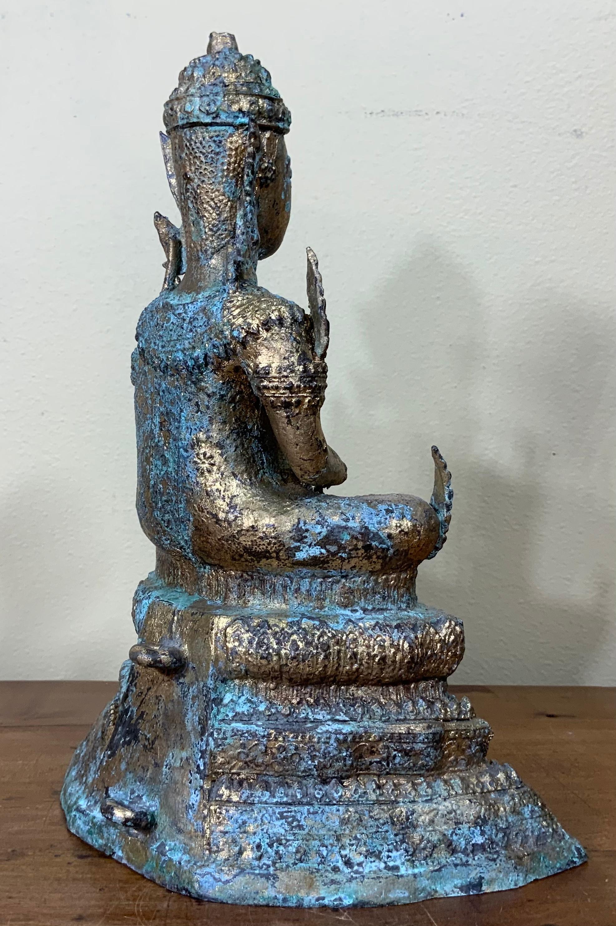 Late 20th Century Bronze Sitting Buddha