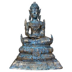 Buddha sitzender Buddha aus Bronze