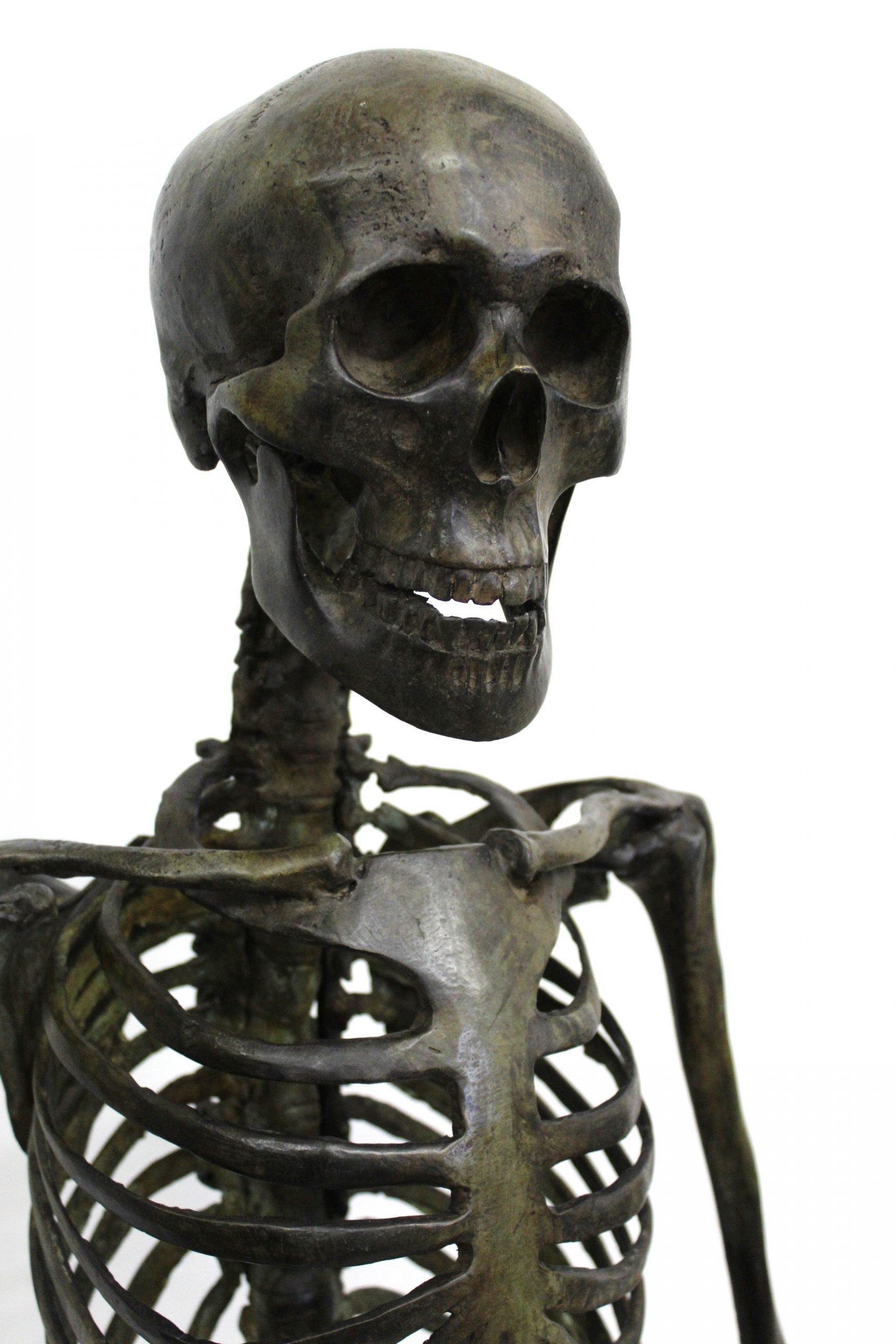 Italian Bronze Skeleton For Sale