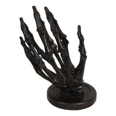 Bronze Skeleton Praying Hands Sculpture - Titled Eternal Hope - Signed Park '92