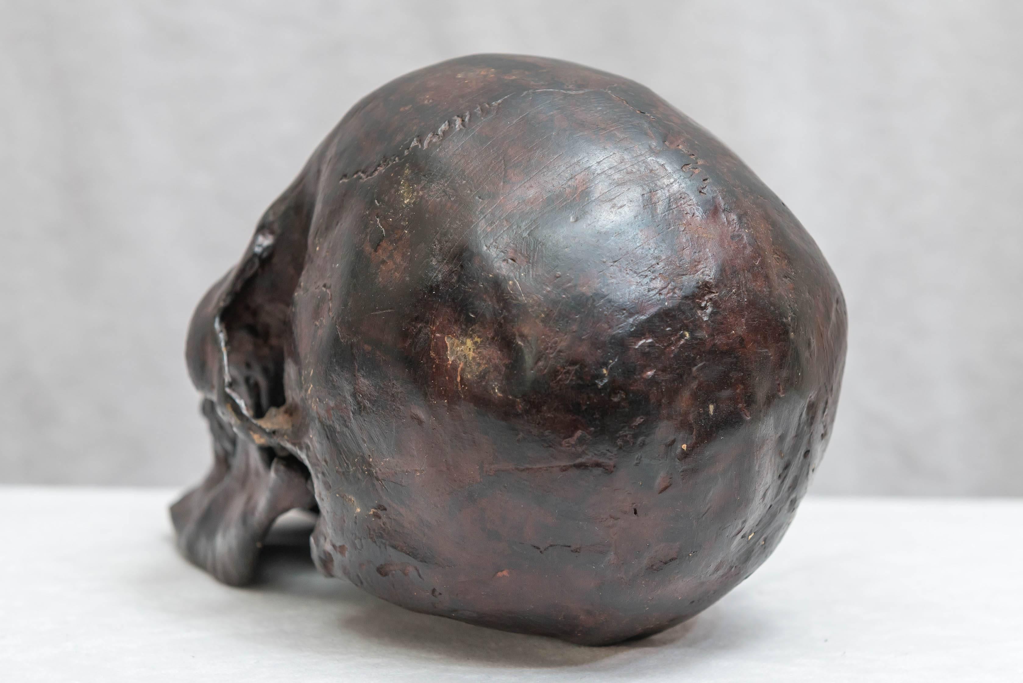 20th Century Bronze Skull