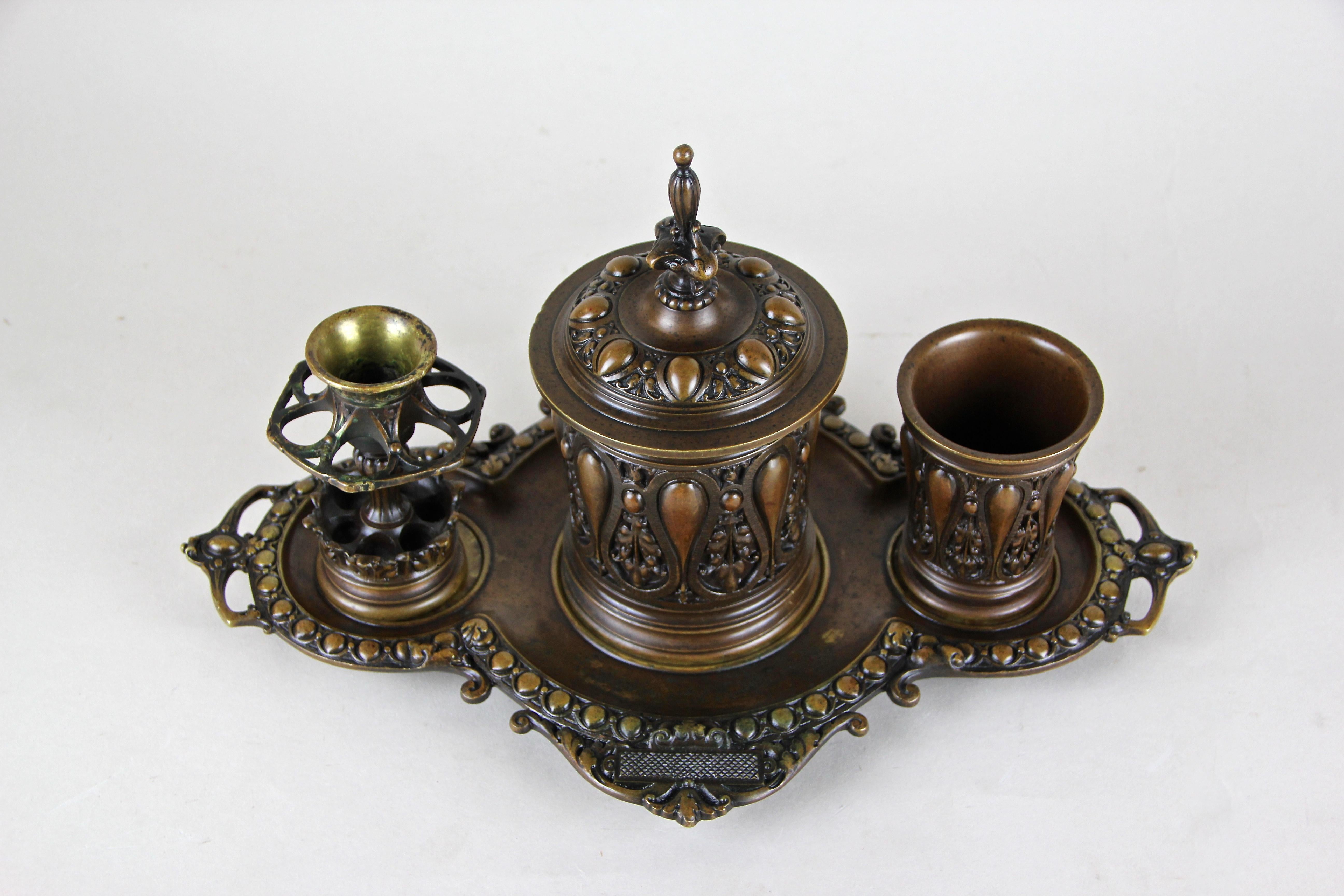 Bronze Smoking Set Marked, Germany, circa 1880 In Good Condition In Lichtenberg, AT