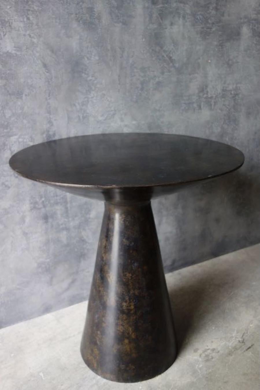 Bronze Smooth Top Side Table, Germany, Contemporary In New Condition For Sale In New York, NY