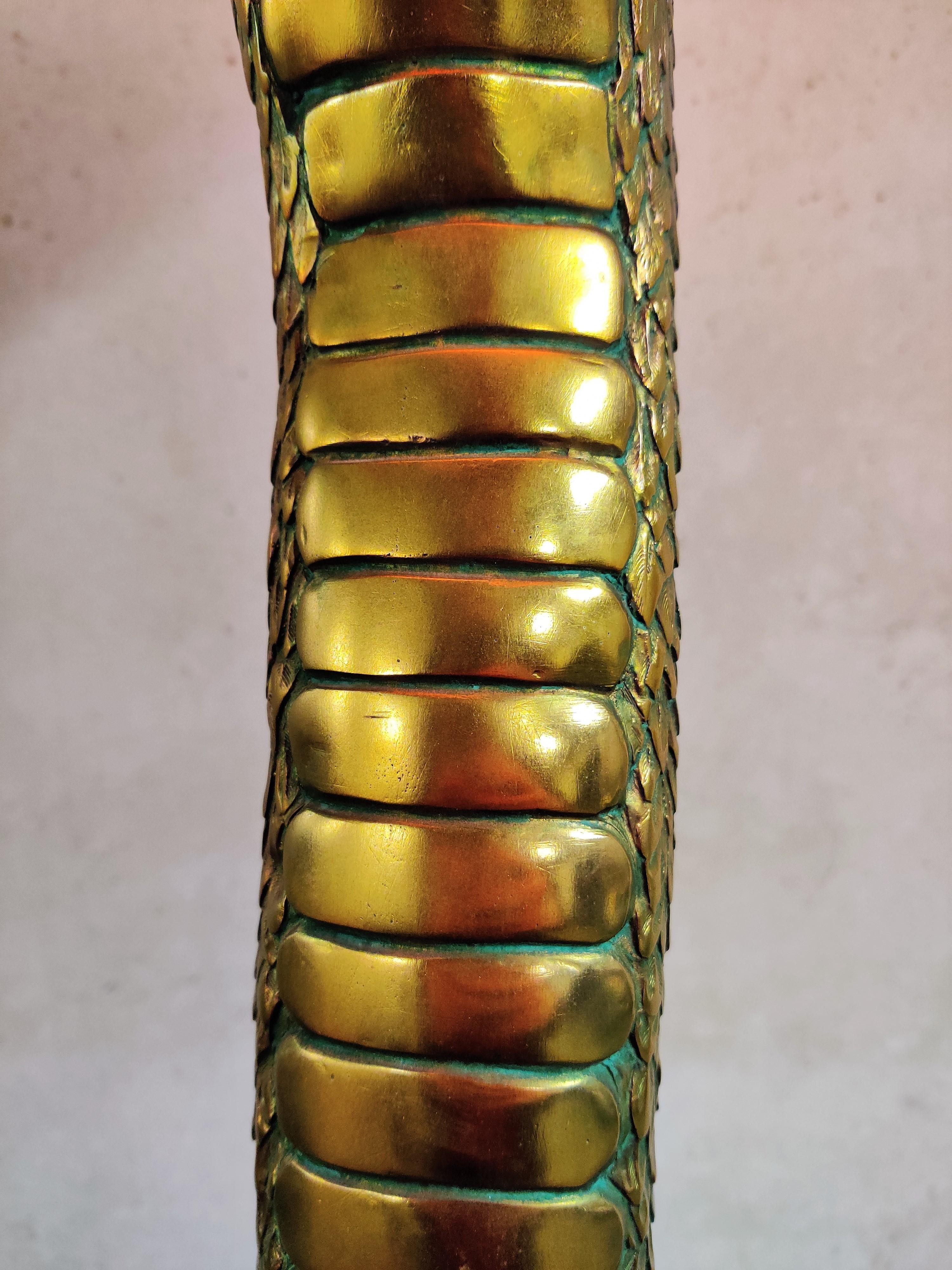 Bronze Snake Floor Lamp after Edgar Brandt, 1960s 4