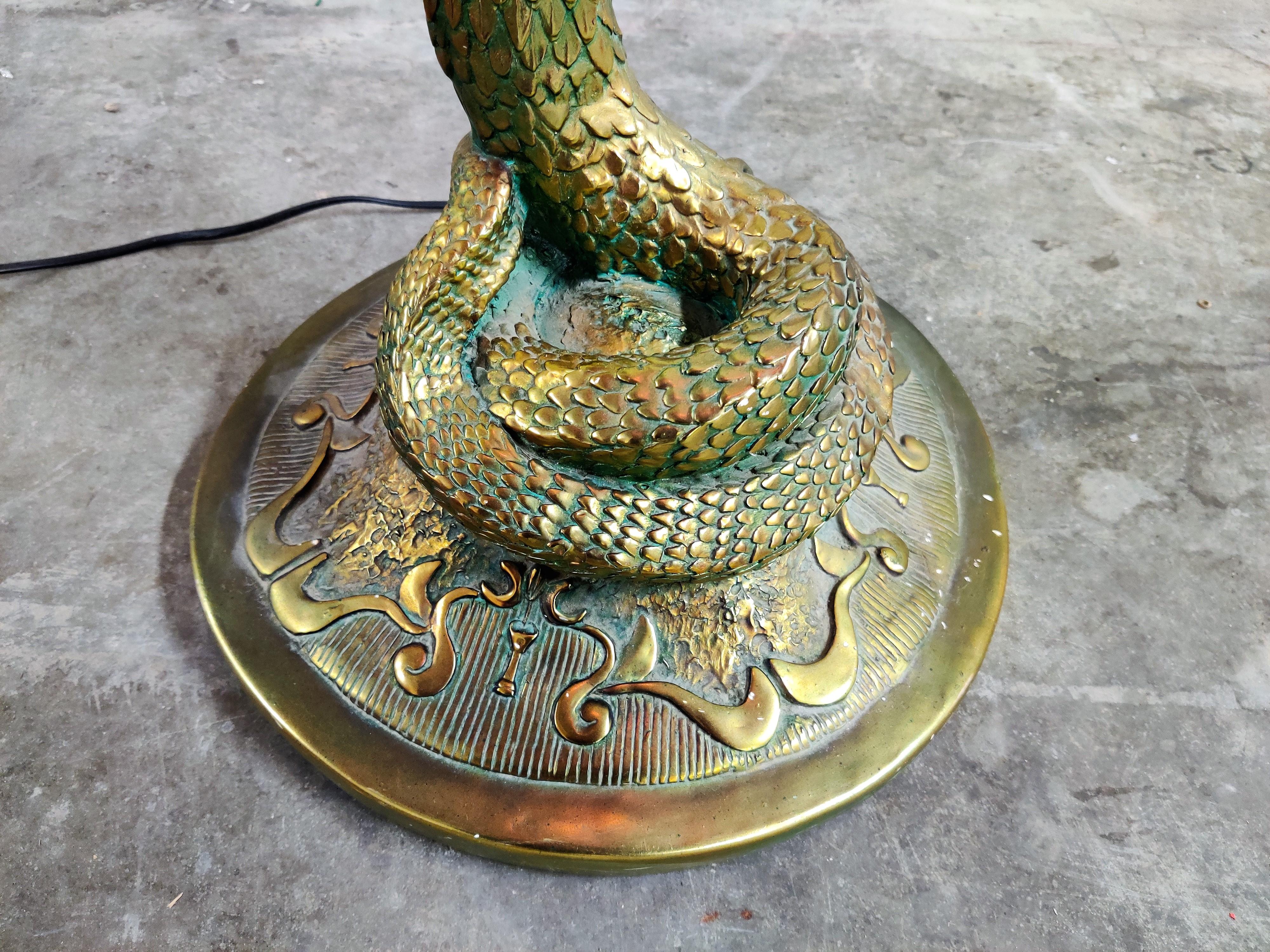 bronze snake lamp