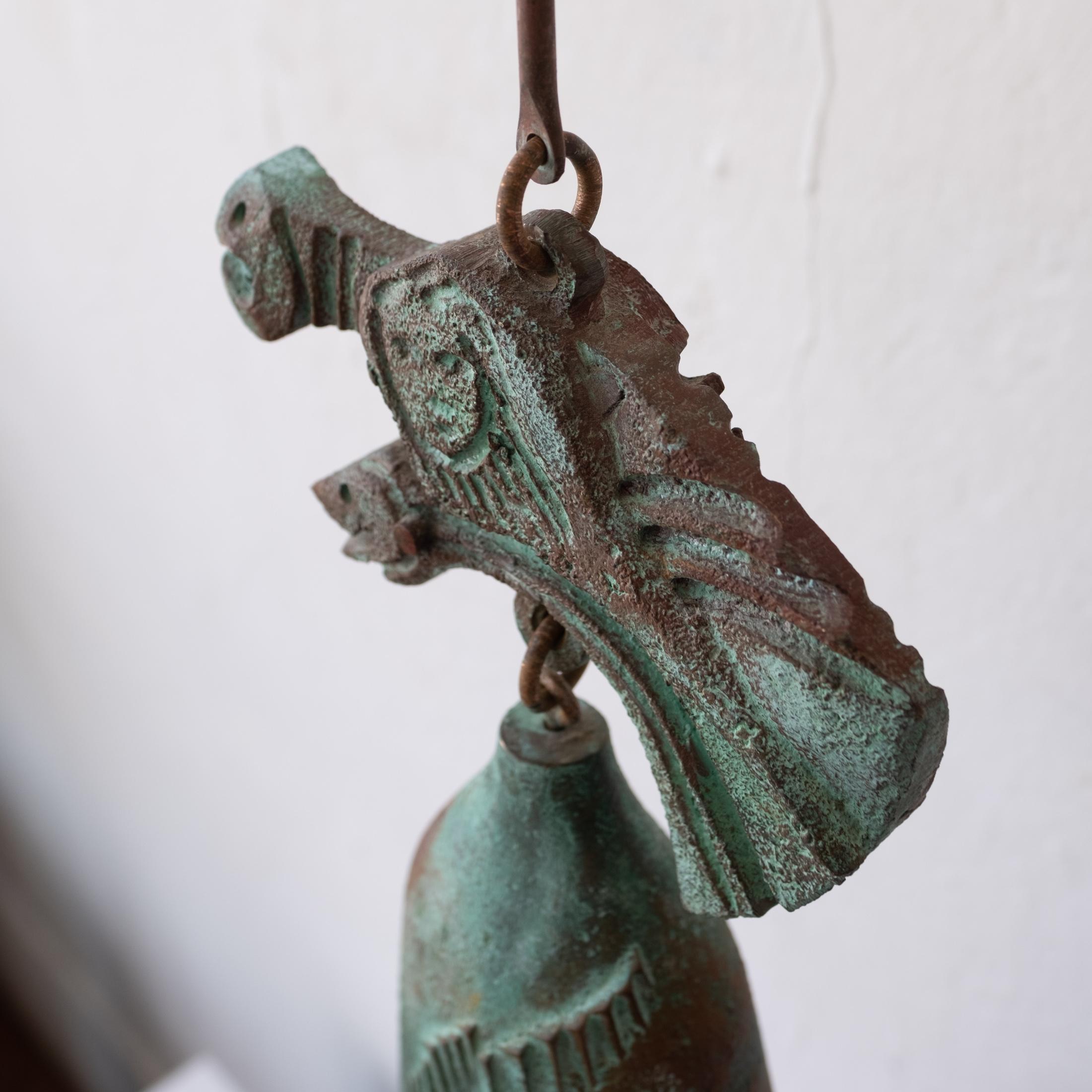 Bronze Soleri Bell Sculpture and Hanging Bracket 2