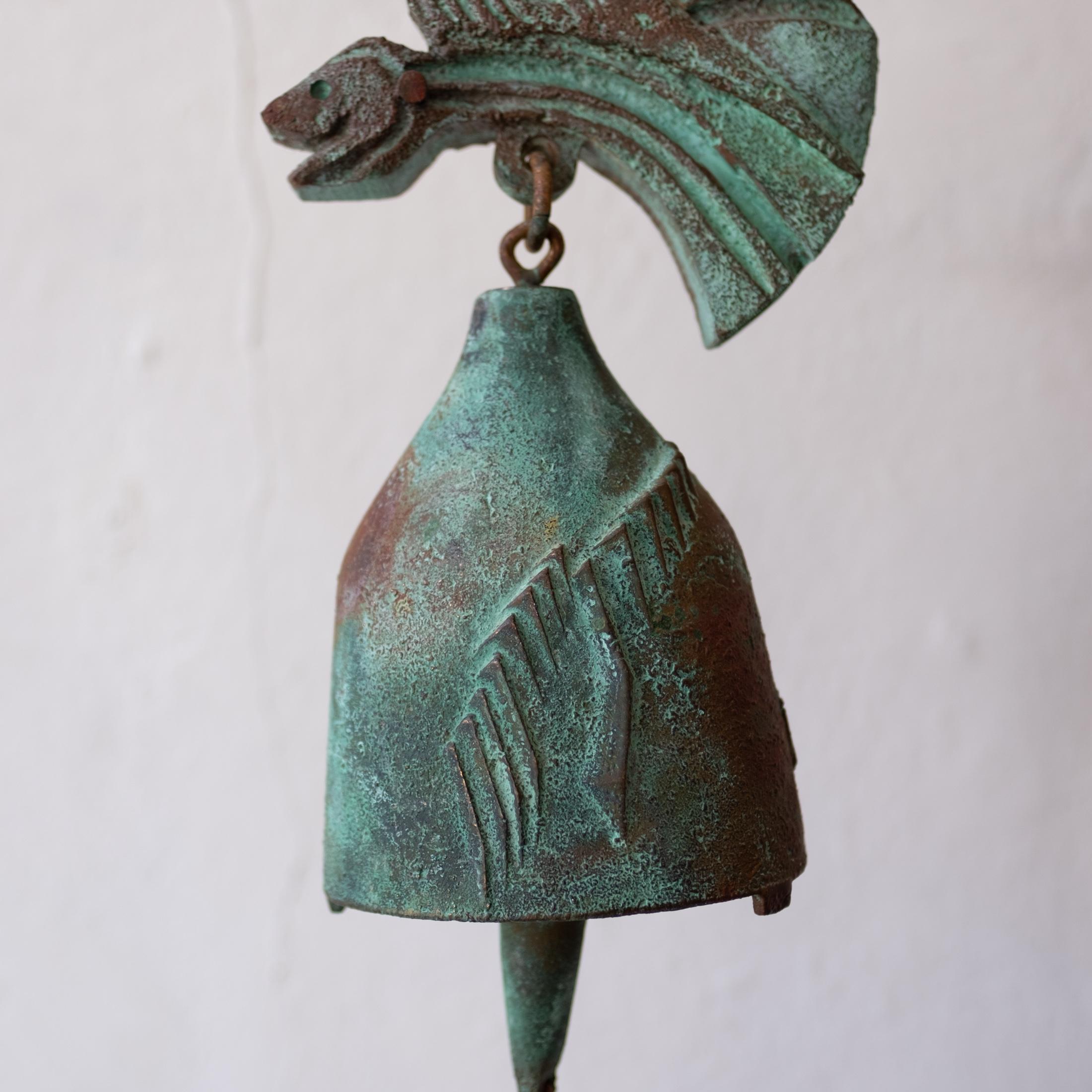 Bronze Soleri Bell Sculpture and Hanging Bracket 3