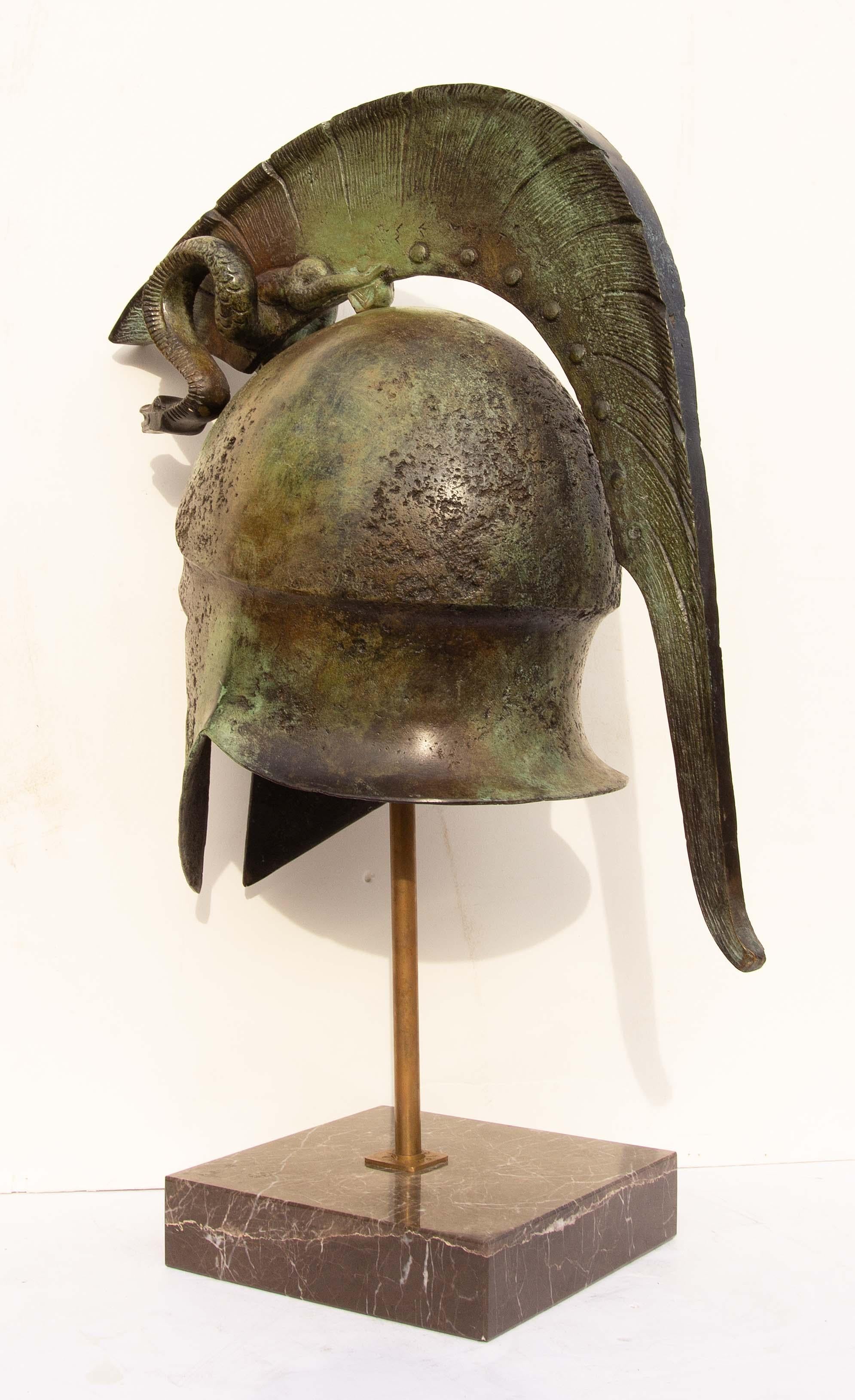 bronze spartan helmet