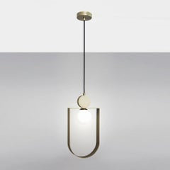 Bronze Sphere in Stadium Pendant Light by Square in Circle