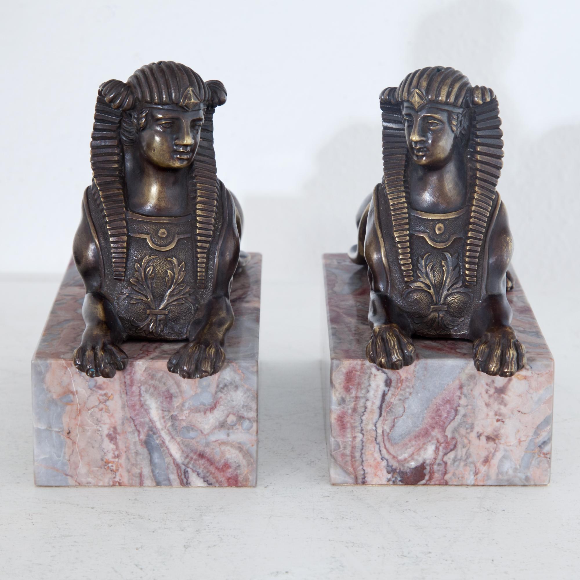 Grand Tour Bronze Sphinxes, France, 19th Century
