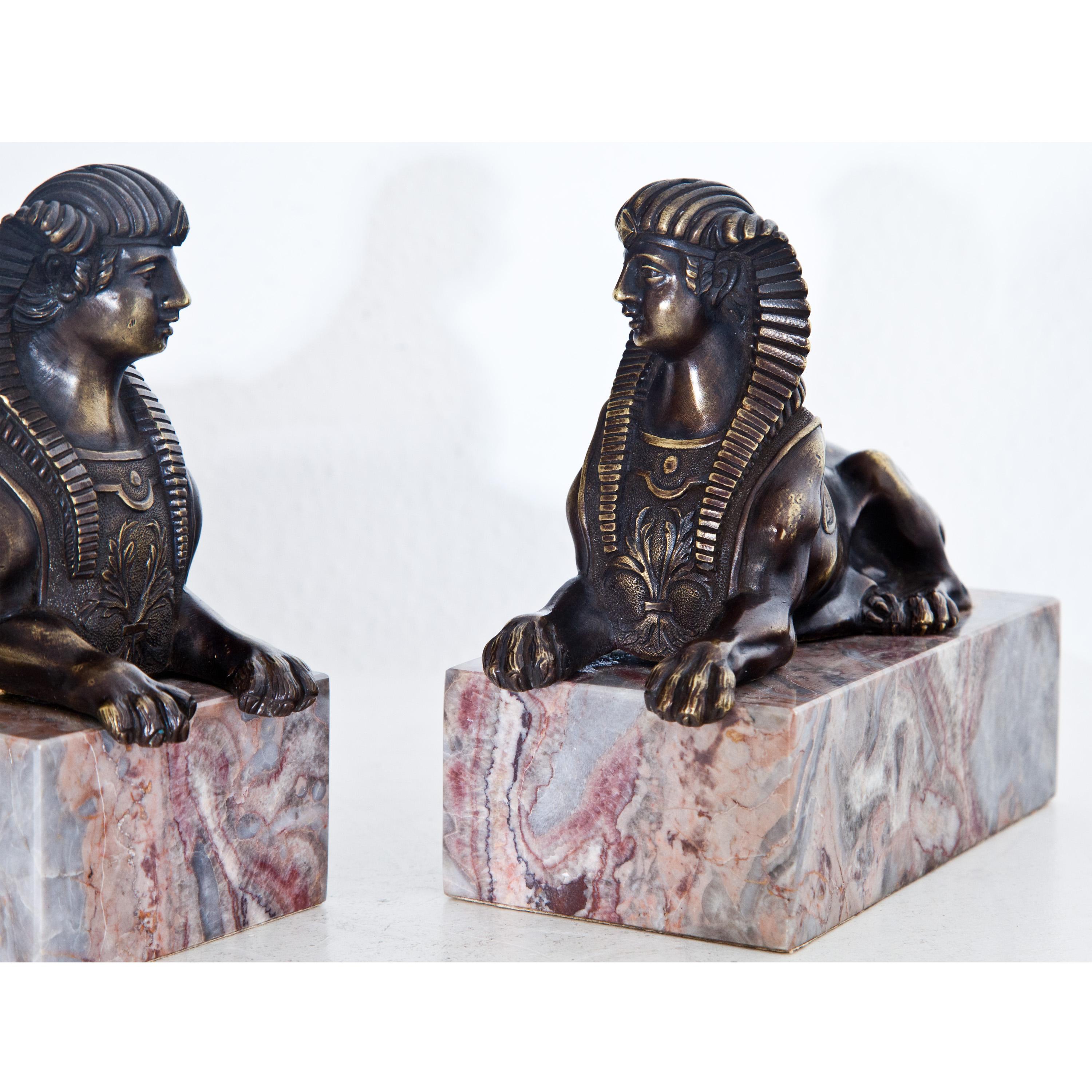 Bronze Sphinxes, France, 19th Century In Good Condition In Greding, DE