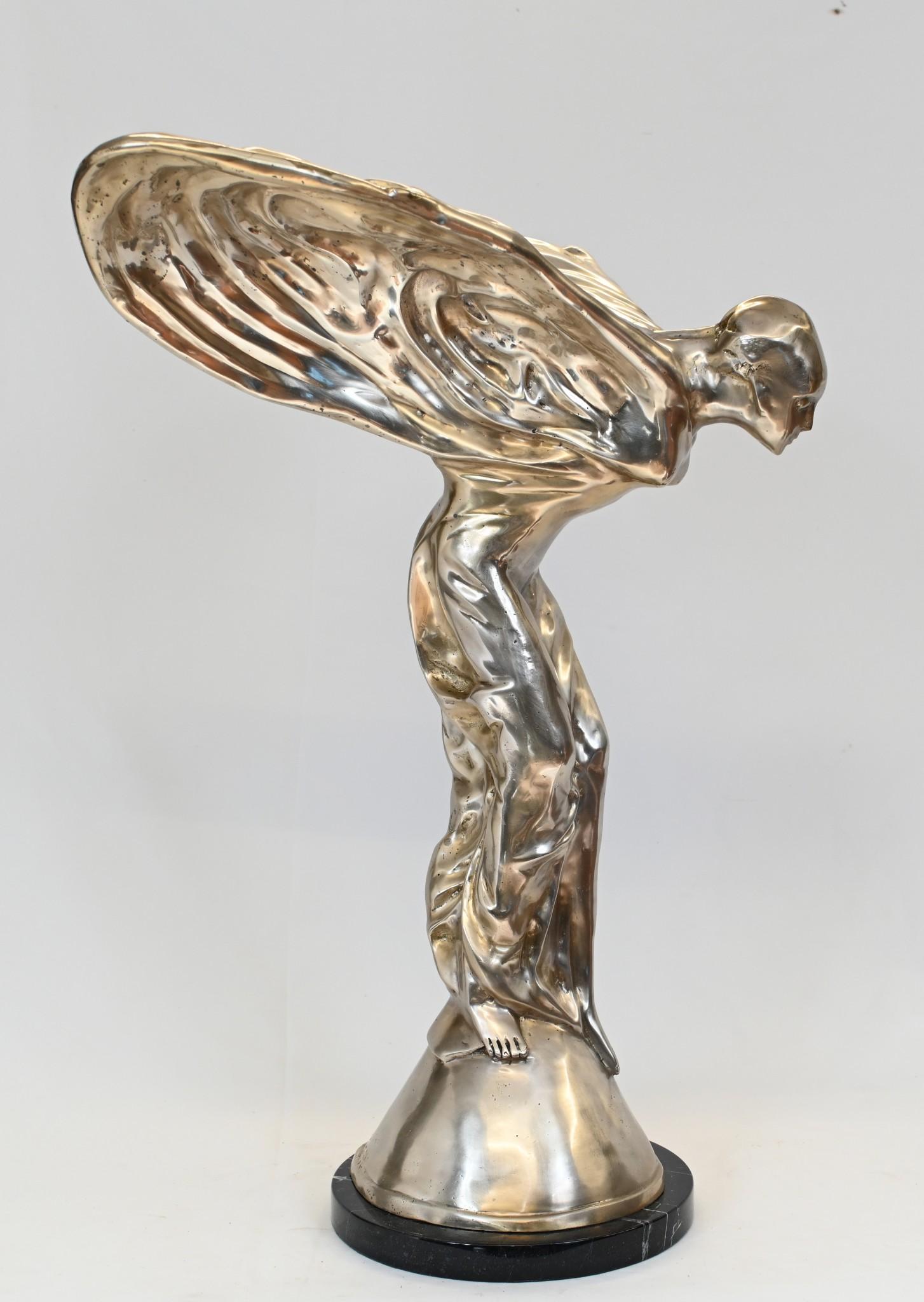 Bronze Spirit of Ecstacy Charles Sykes Flying Lady im Angebot 6