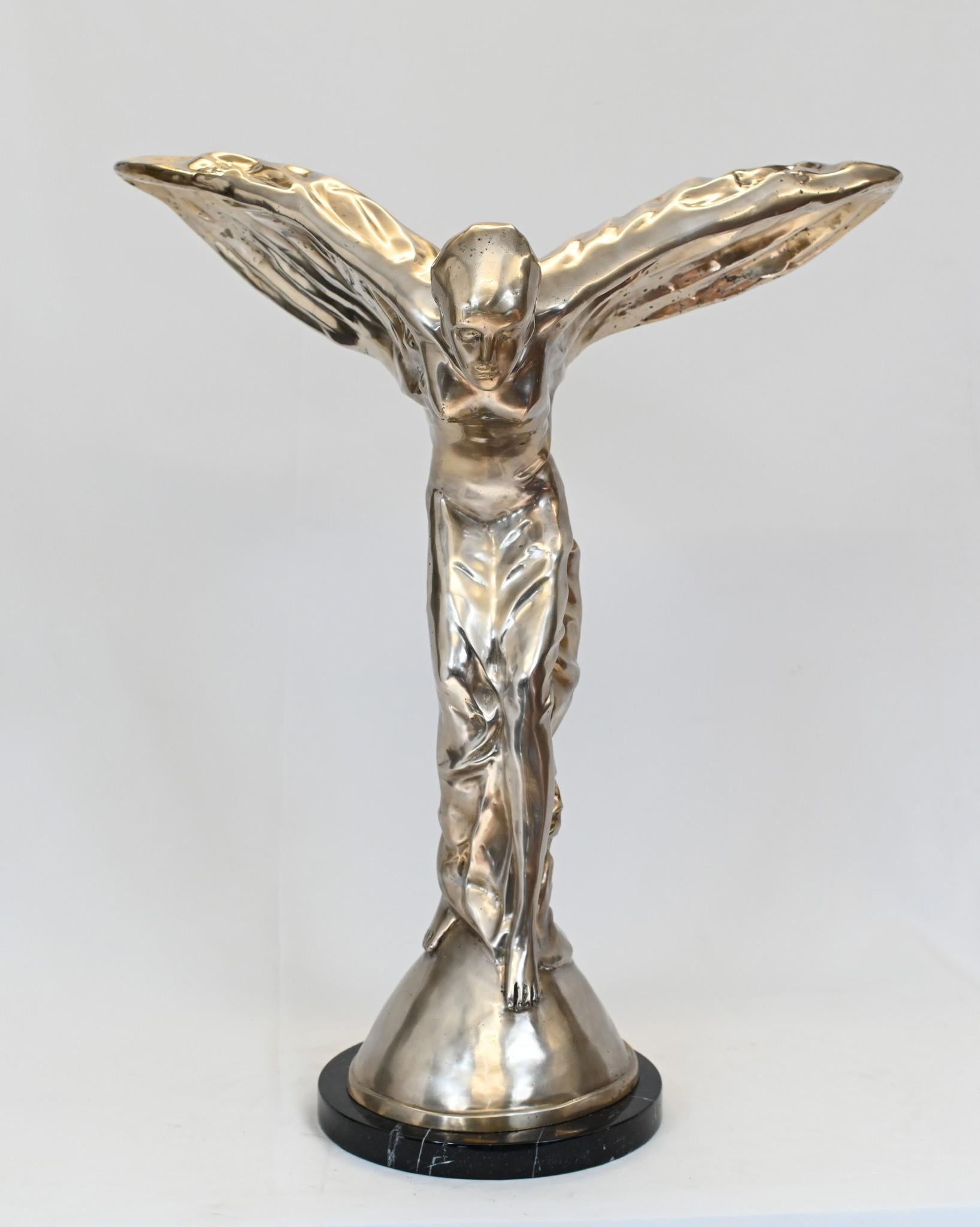 Bronze Spirit of Ecstacy Charles Sykes Flying Lady im Angebot 2