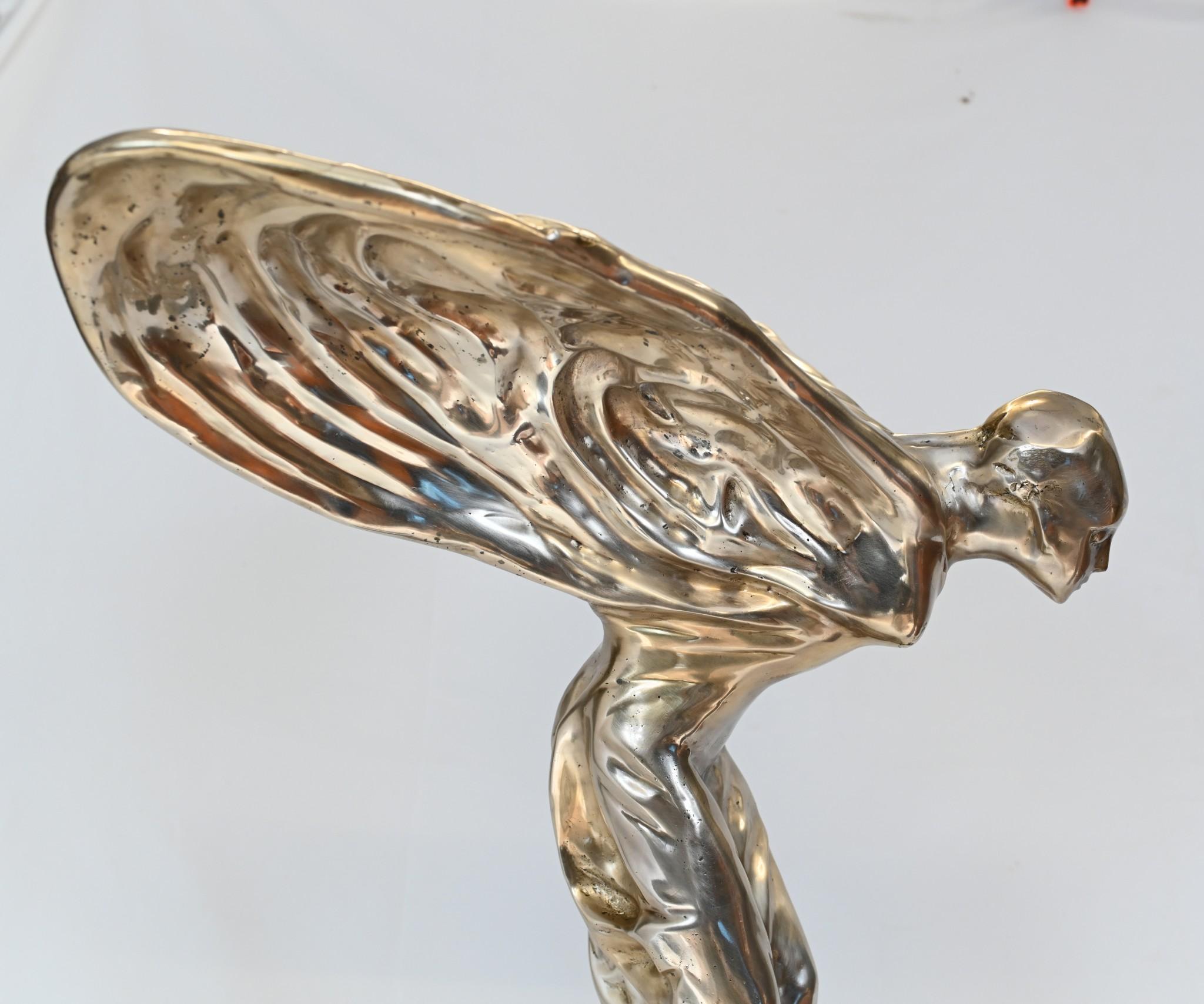 Bronze Spirit of Ecstacy Charles Sykes Flying Lady im Angebot 4