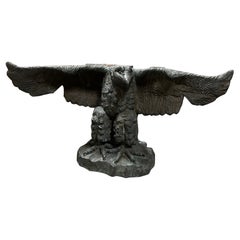 Bronze Spread Winged Eagle Skulptur Konsolentisch