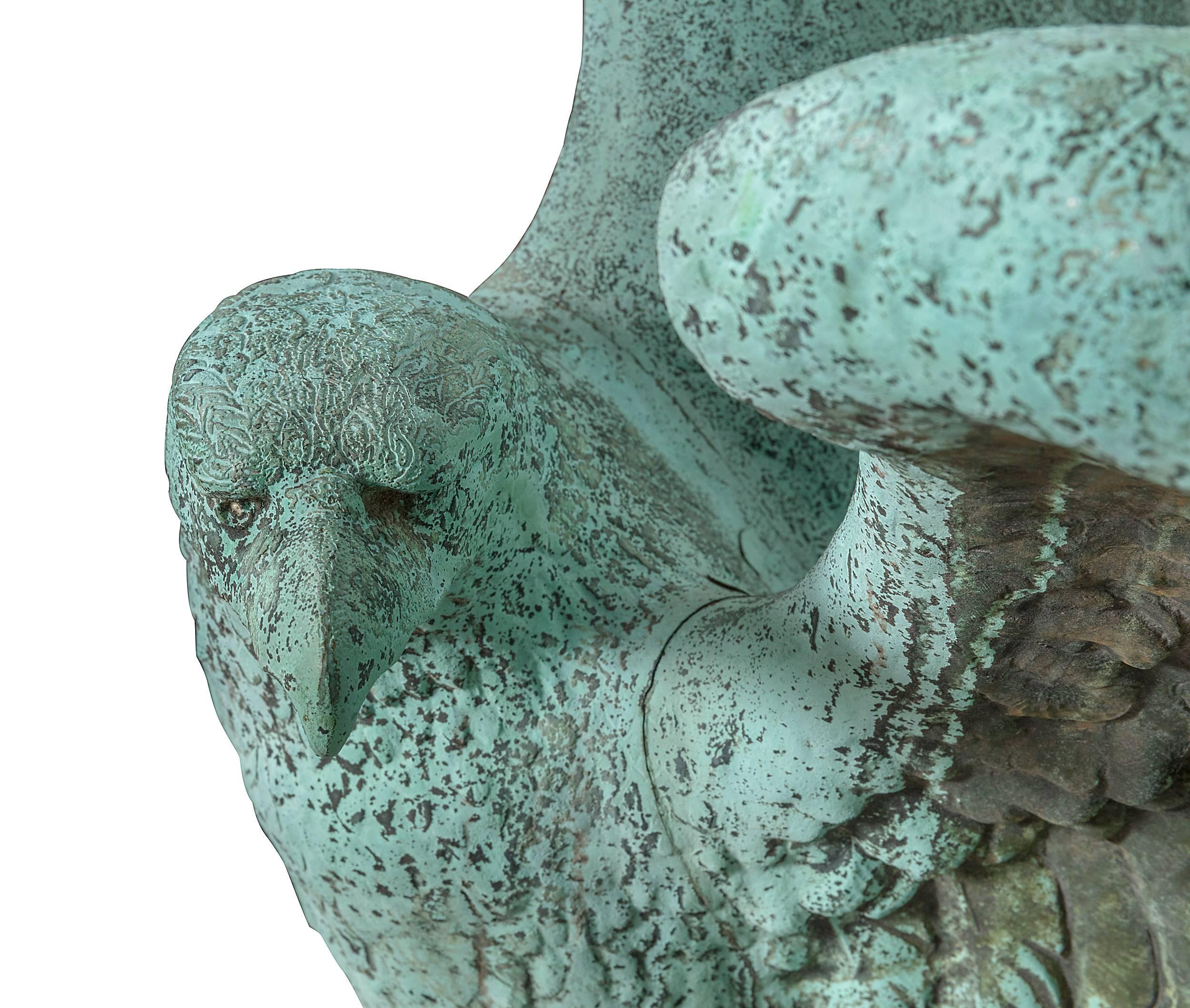 Bronze Spreadwing Eagle by Jakob Otto Schweizer, 1863-1955 In Excellent Condition In New York, NY