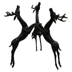 Used Bronze Stag Sculpture 