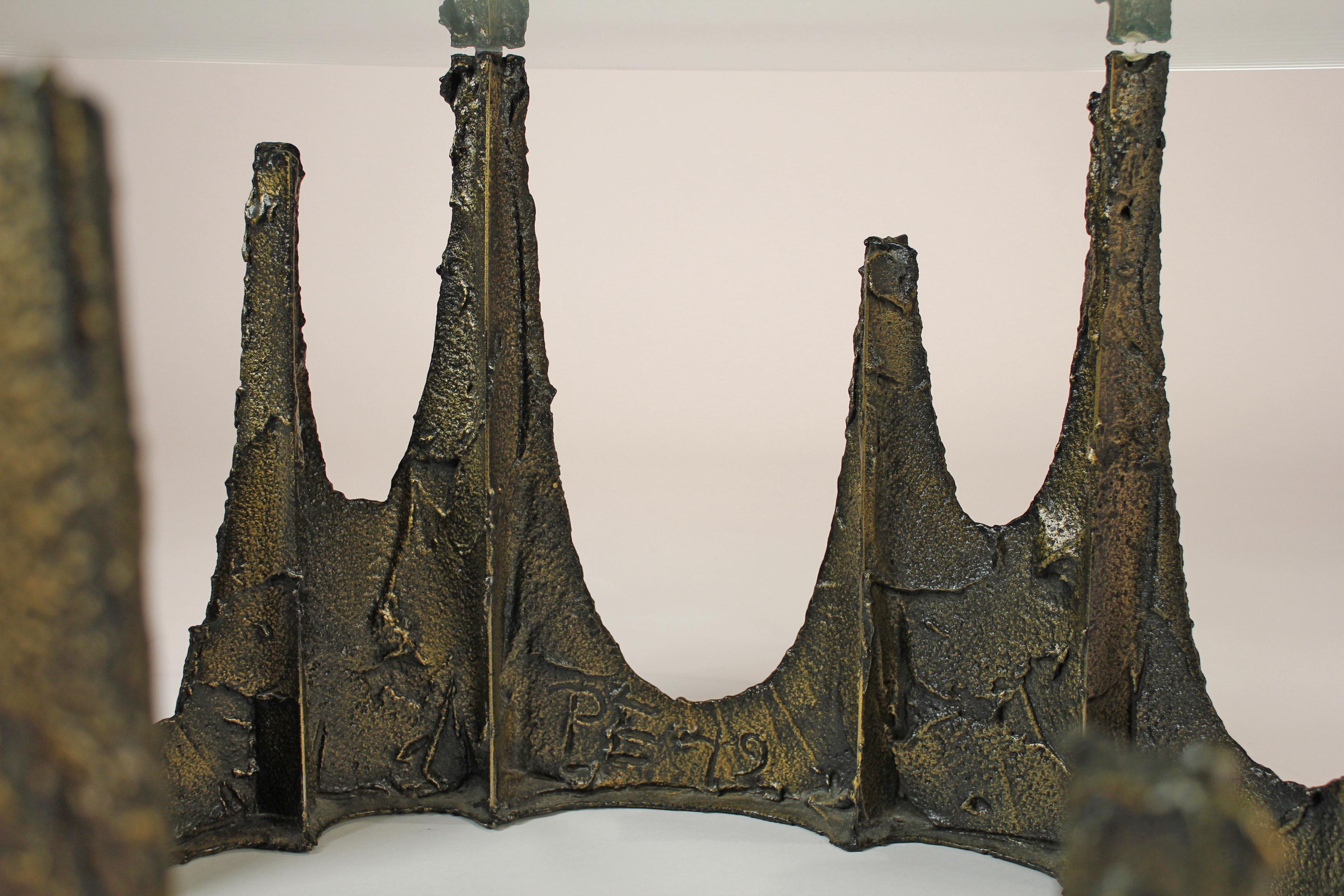 Welded Bronze Stalagmite Coffee Table Designed by Paul Evans, circa 1972