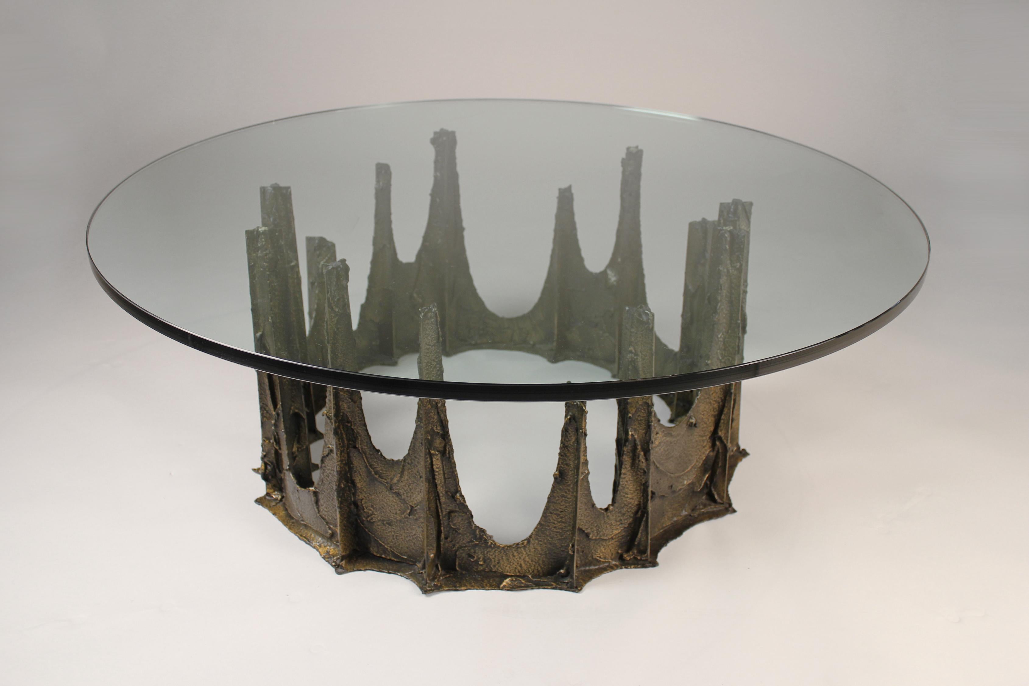 20th Century Bronze Stalagmite Coffee Table Designed by Paul Evans, circa 1972