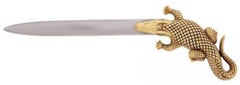 Bronze Stalking Alligator Letter Opener by John Landrum Bryant