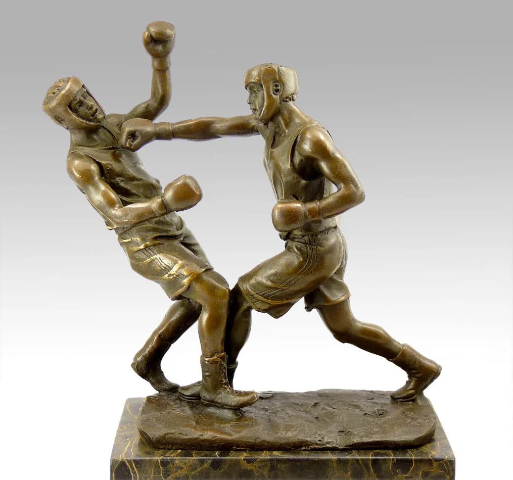 Moderno Statua di bronzo - Trofeo di boxe in vendita