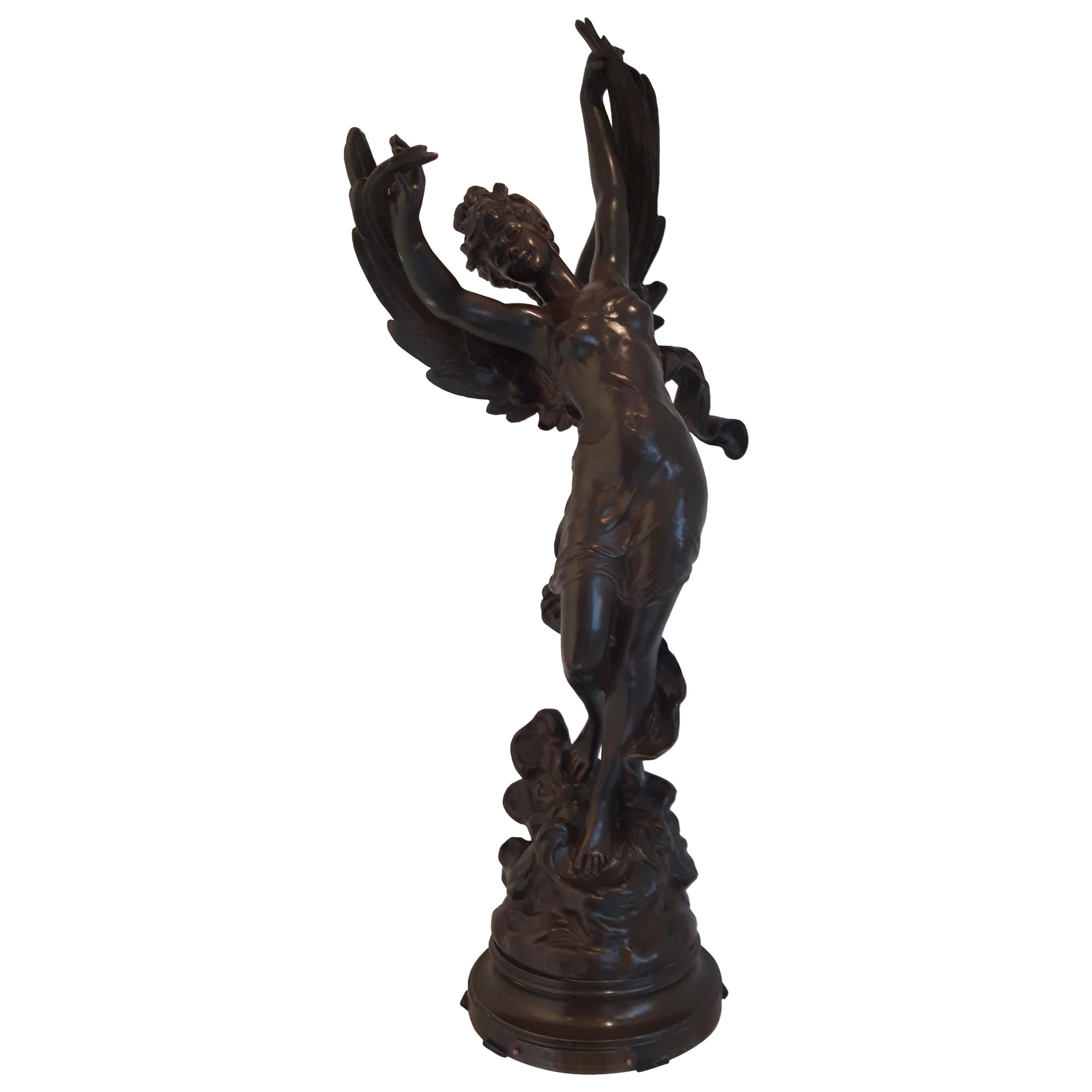 Bronze Statue by Hippolyte Moreau For Sale