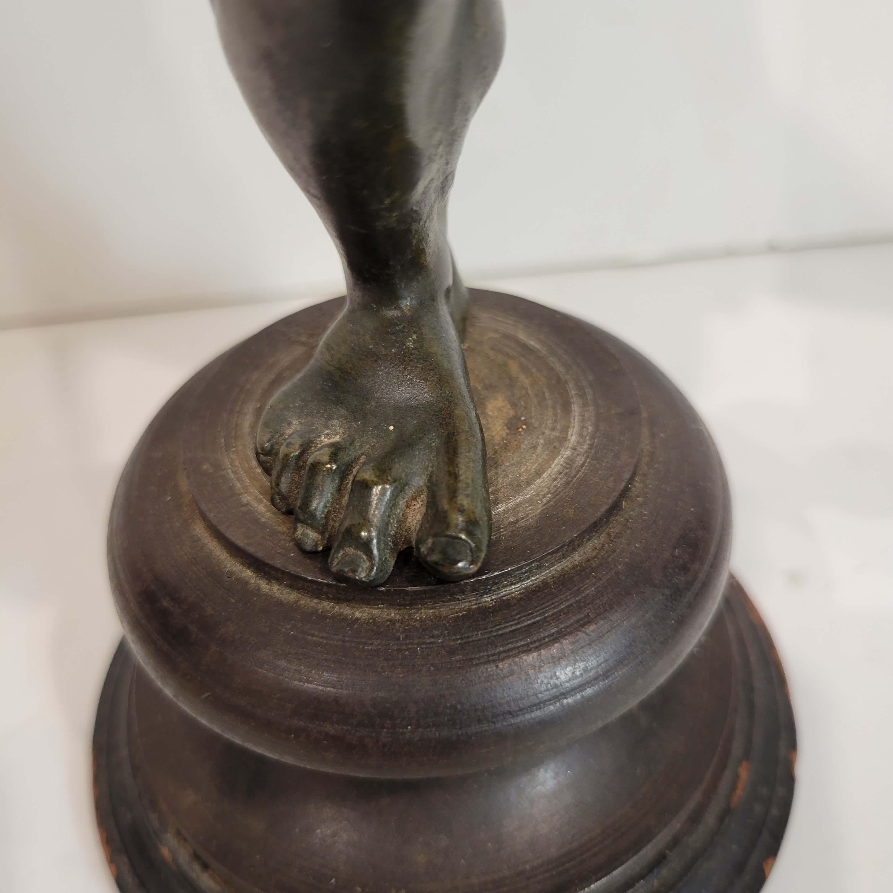 Bronze Statue Depicting a Fighter, Roman Revival 18/19c For Sale 1