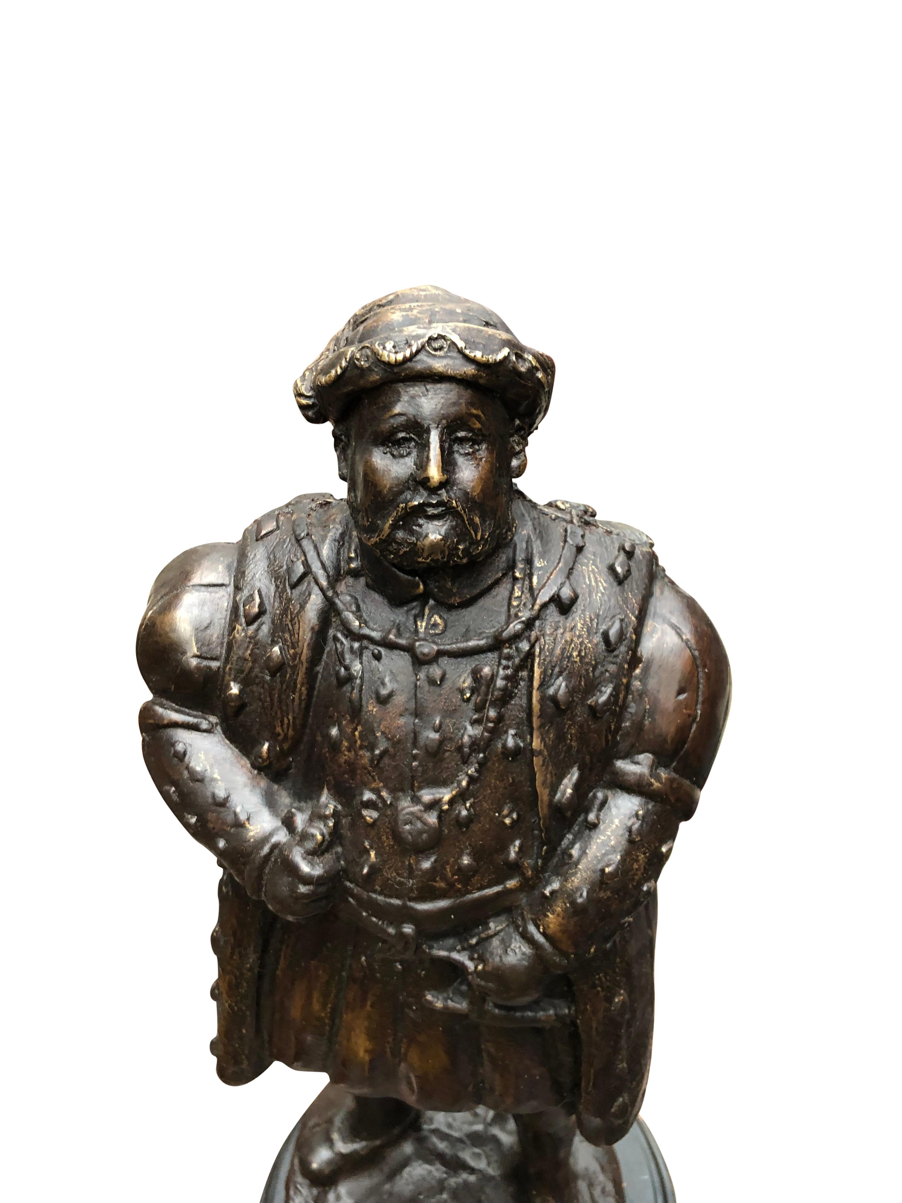Bronze Statue Henry VIII - English King British Monarch Tudors, 20th Century For Sale 1