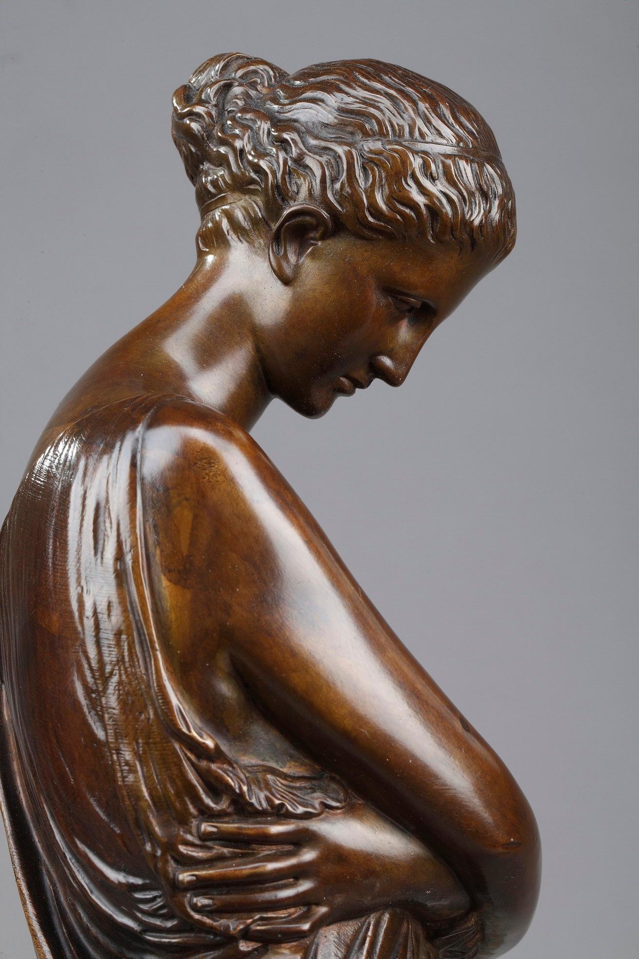 Bronze Statue L'Espérance déçue After Auguste-Marie Barreau 3