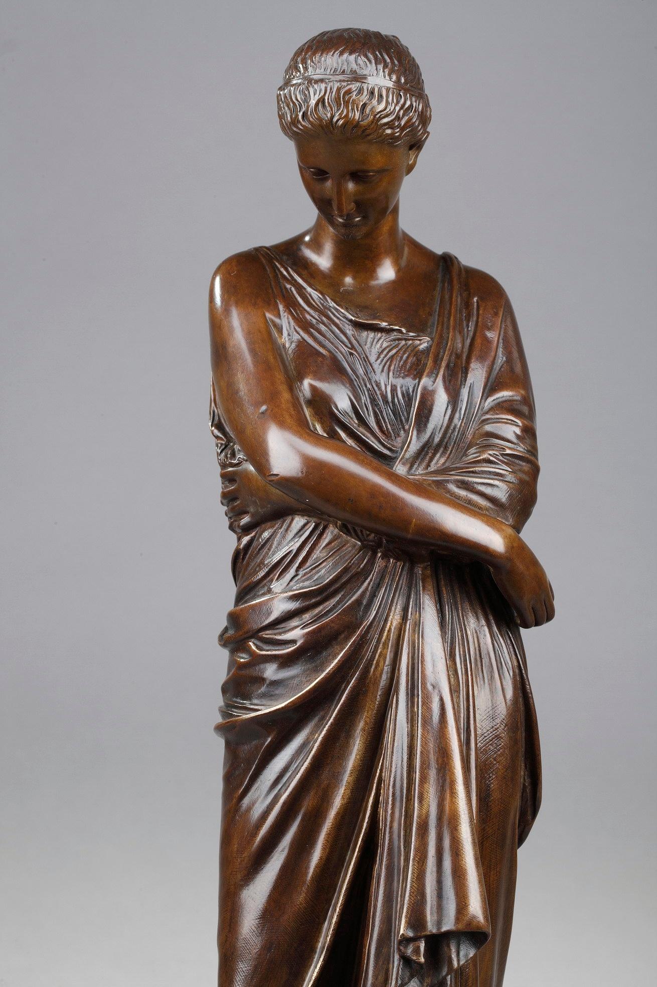 Bronze Statue L'Espérance déçue After Auguste-Marie Barreau 1