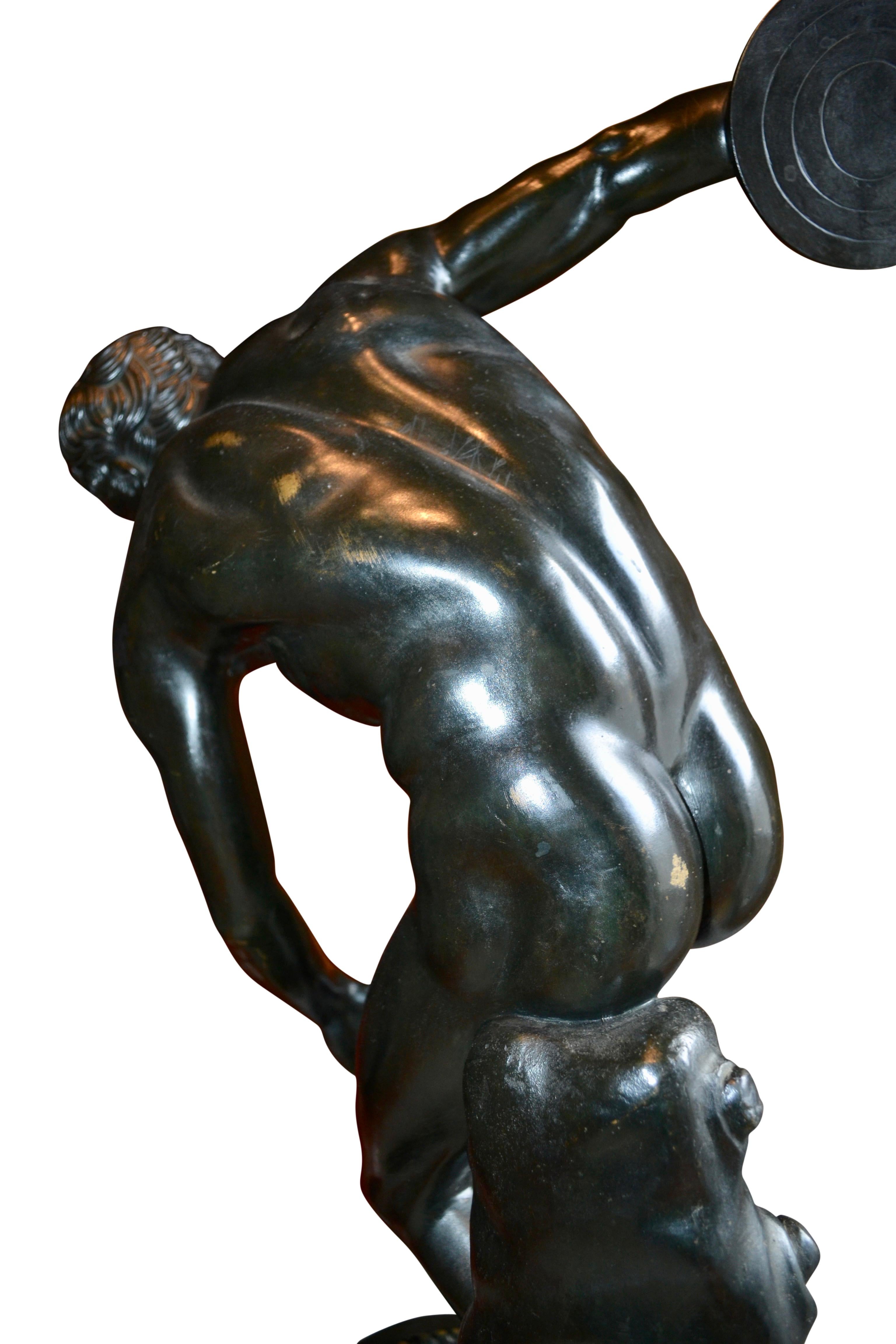 Bronze Statue of a Discus Thrower Known as the Discobolus of Myron 2